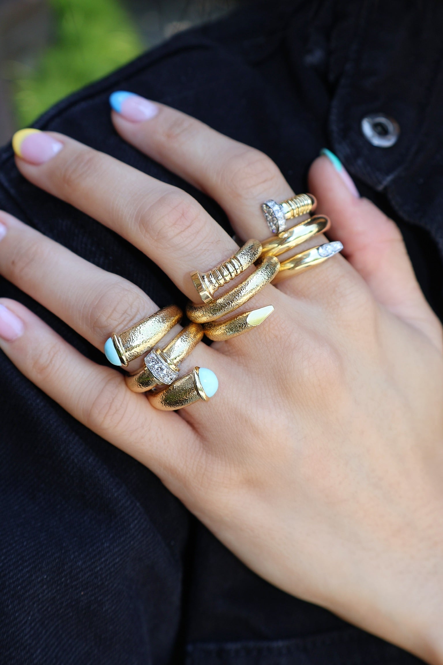 Hammered Nail Ring