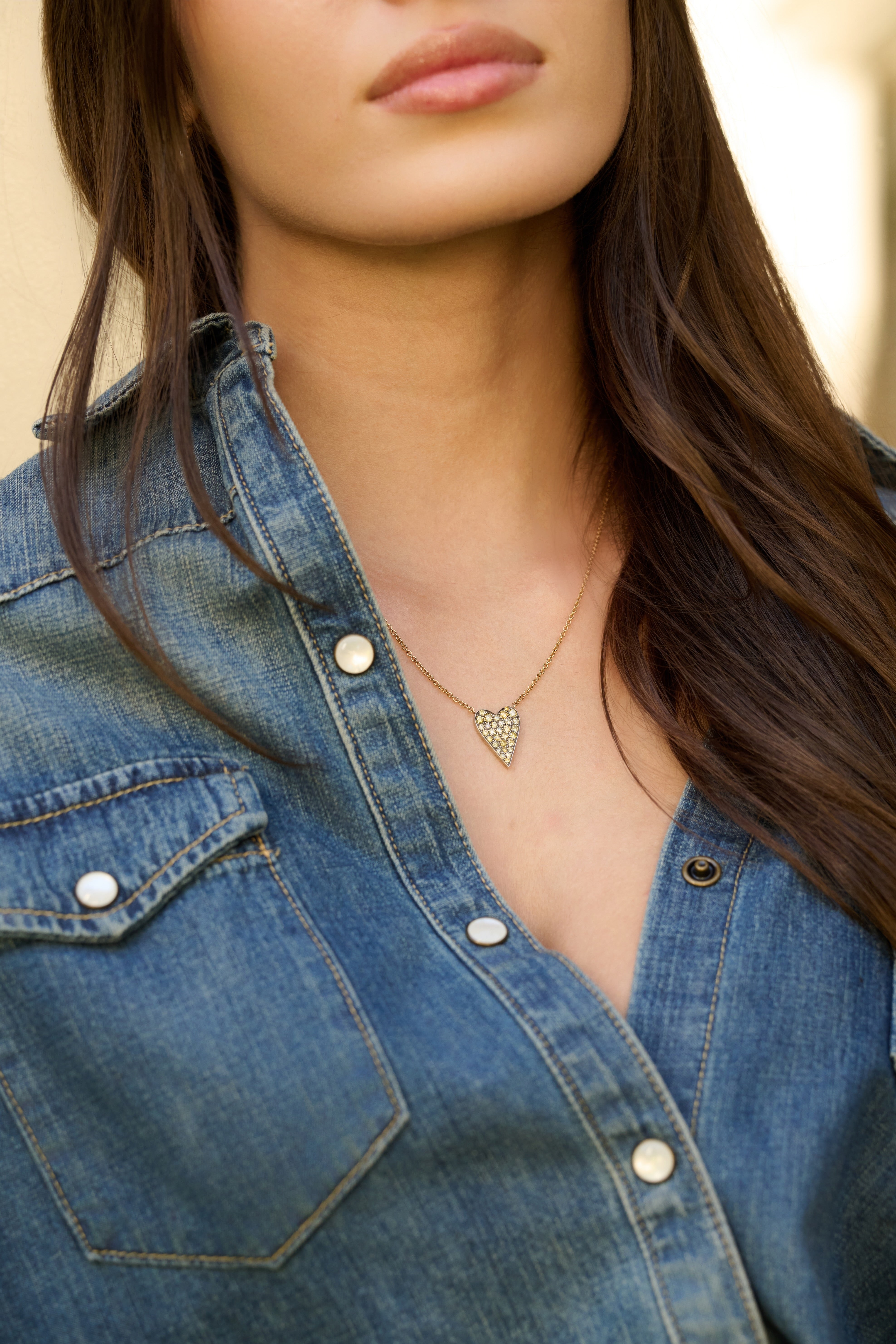 Ten Tables Yellow Diamond Heart Pendant