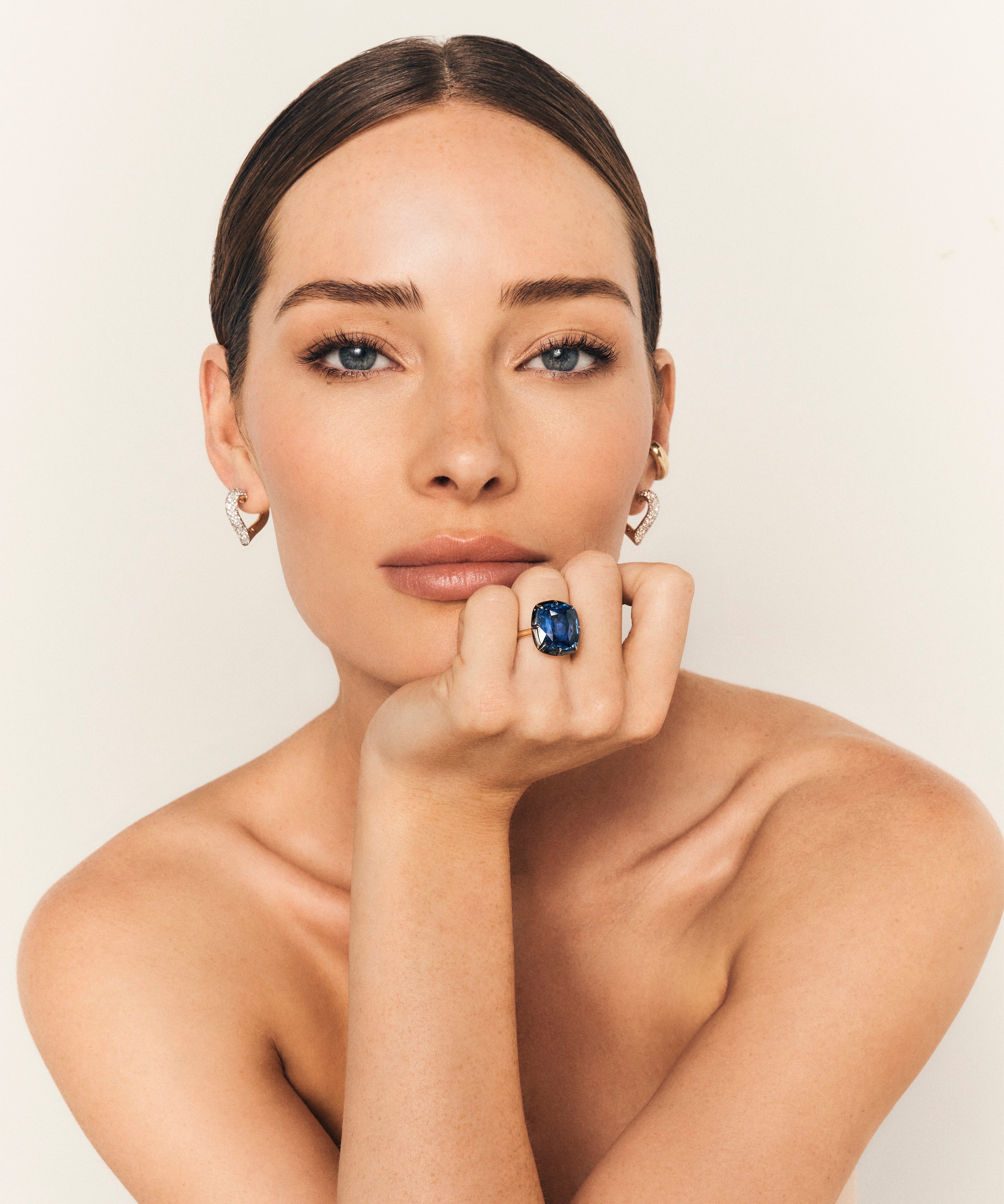 12.35ct Blue Sapphire Regency Ring