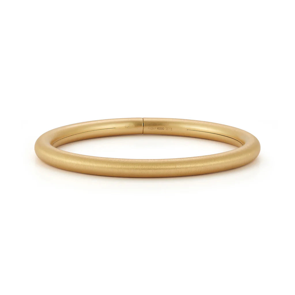18k yellow gold plié 5 bangle bracelet by Jade Trau Tiny Gods