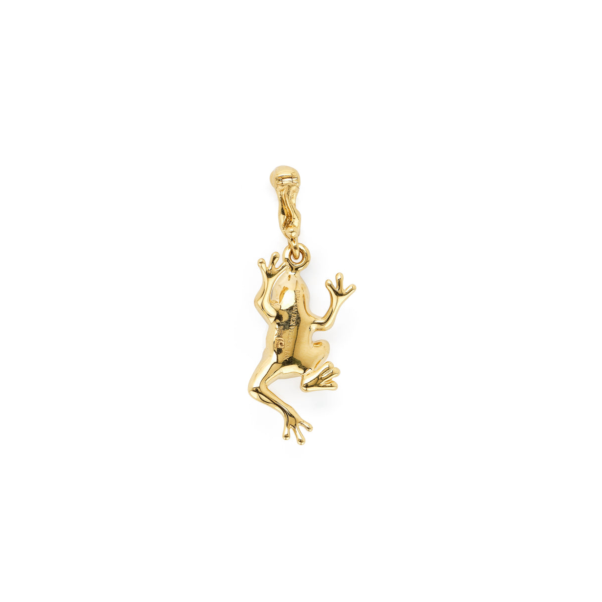 18k yellow gold abalone rock crystal frog pendant charm bestiary collection by Bibi Van Der Velden Tiny Gods