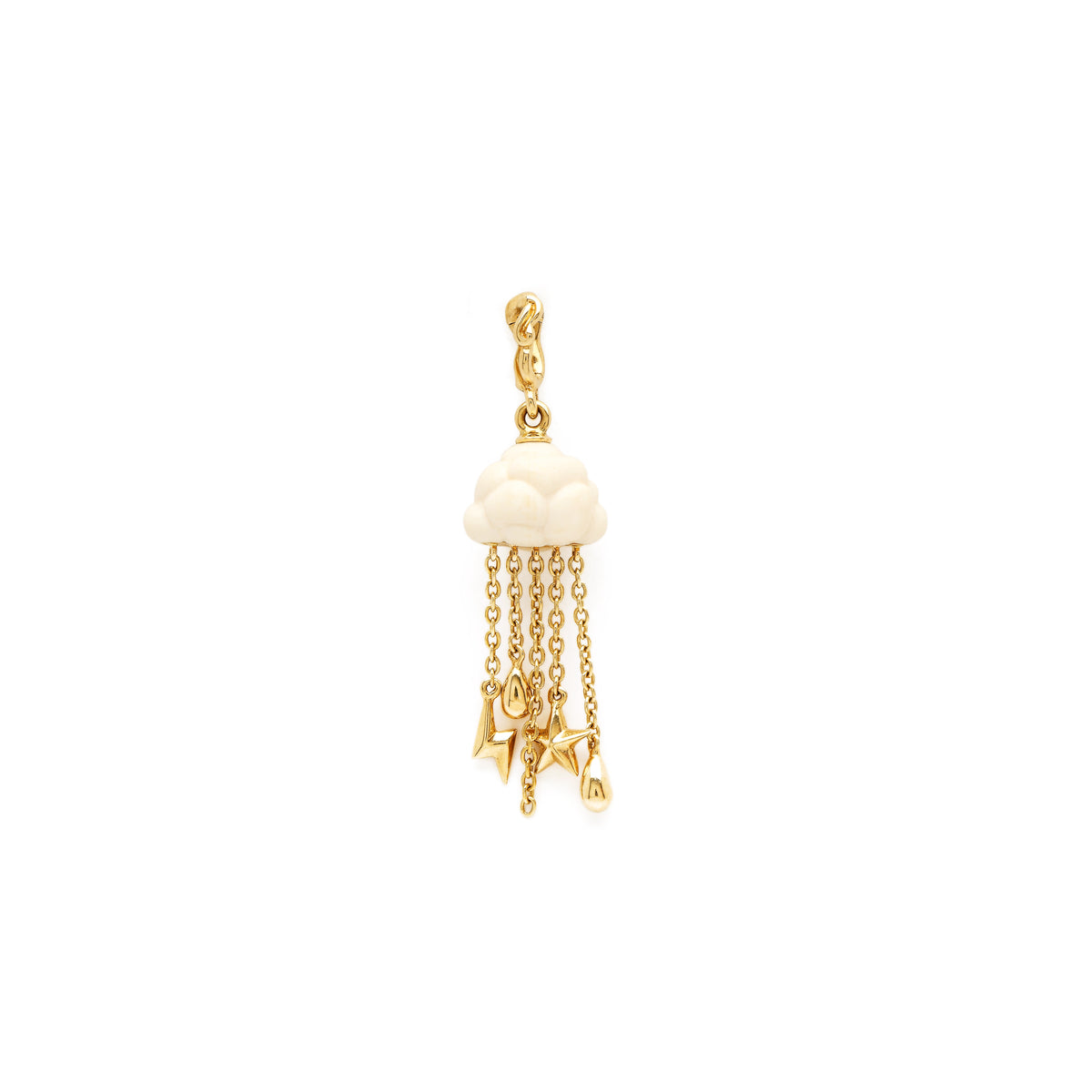 18k yellow gold mammoth cloud dangle charm bestiary collection pendant by Bibi Van der Velden Tiny Gods