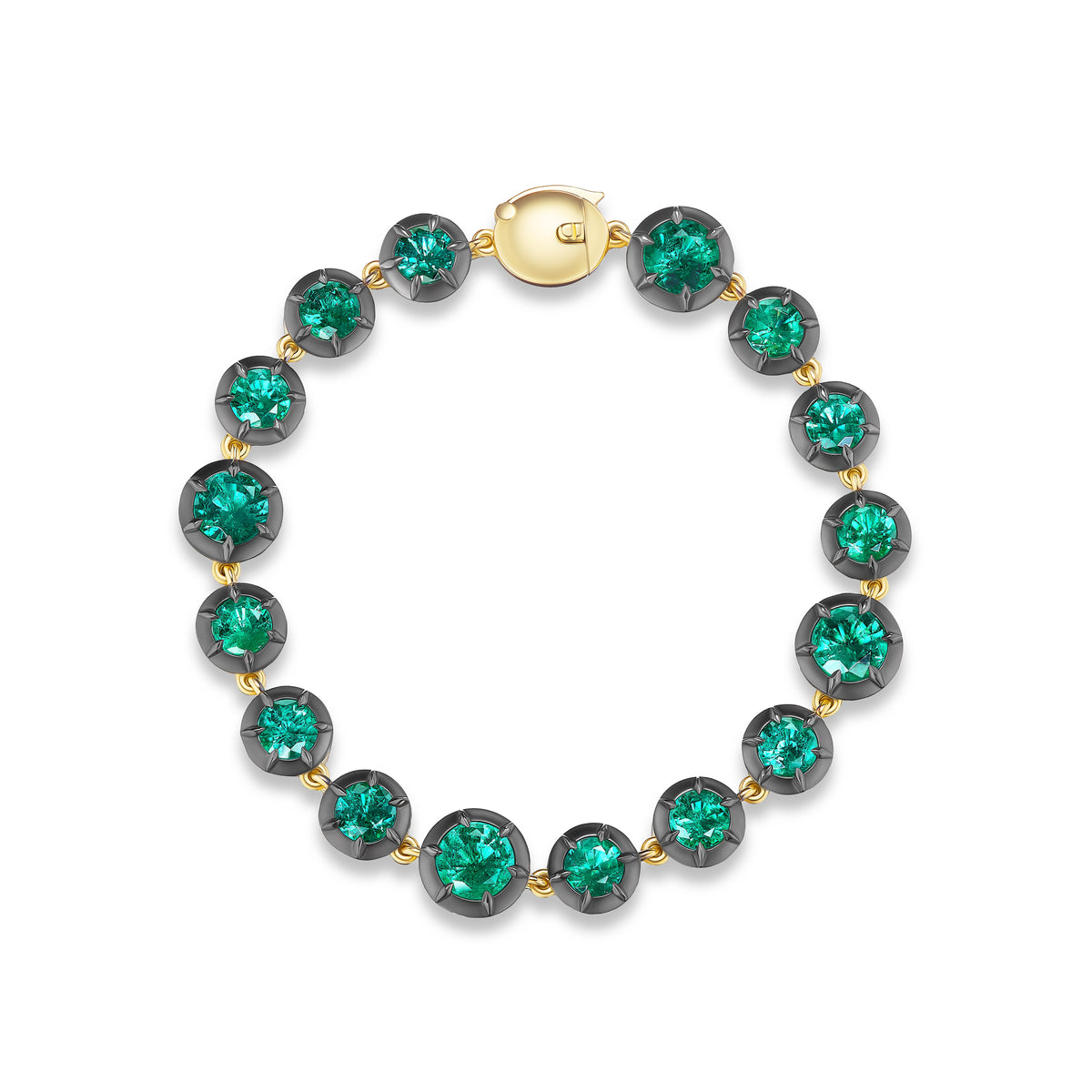 Emerald Regency Black Rhodium Bracelet