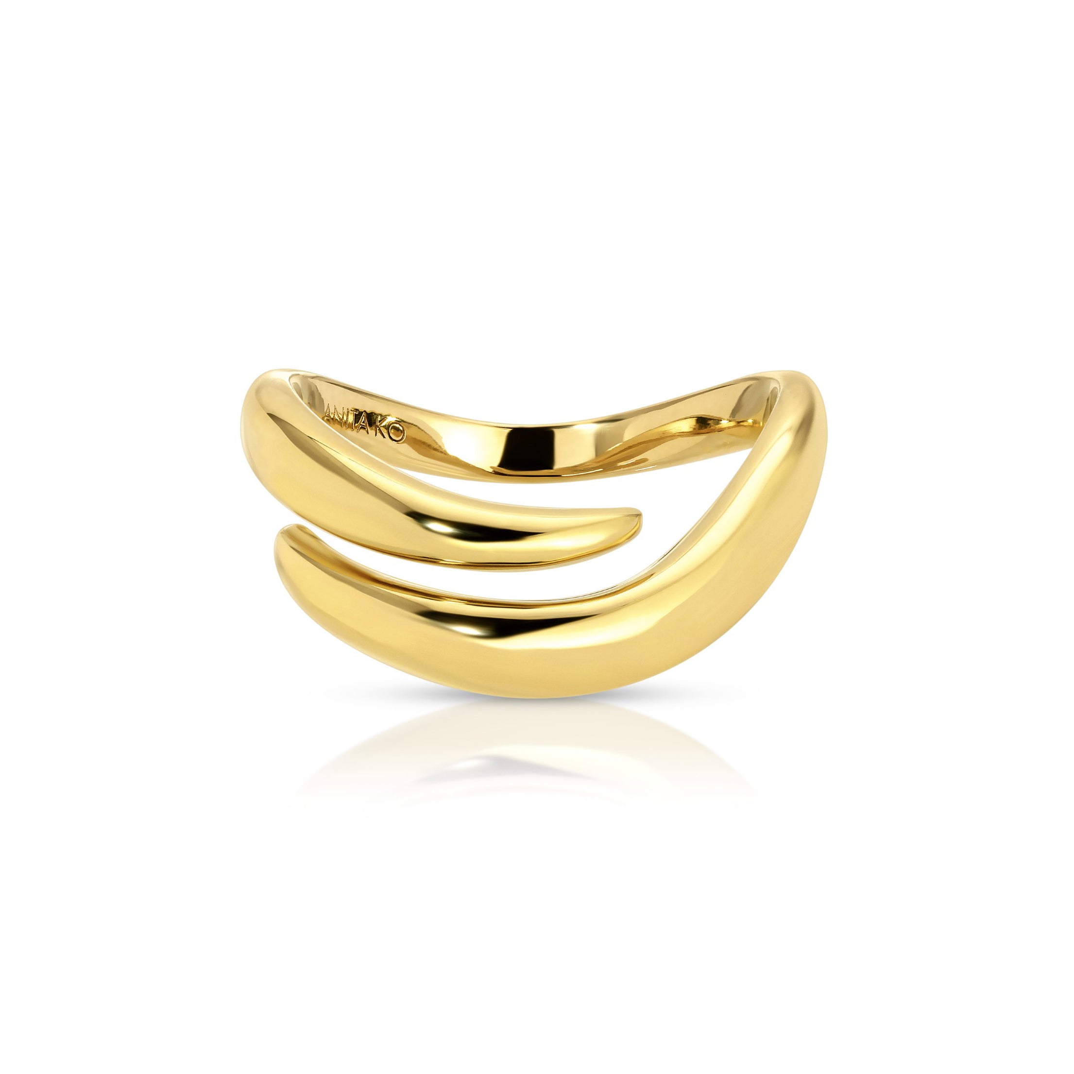18k yellow gold Zara wrap ring anita ko tiny gods