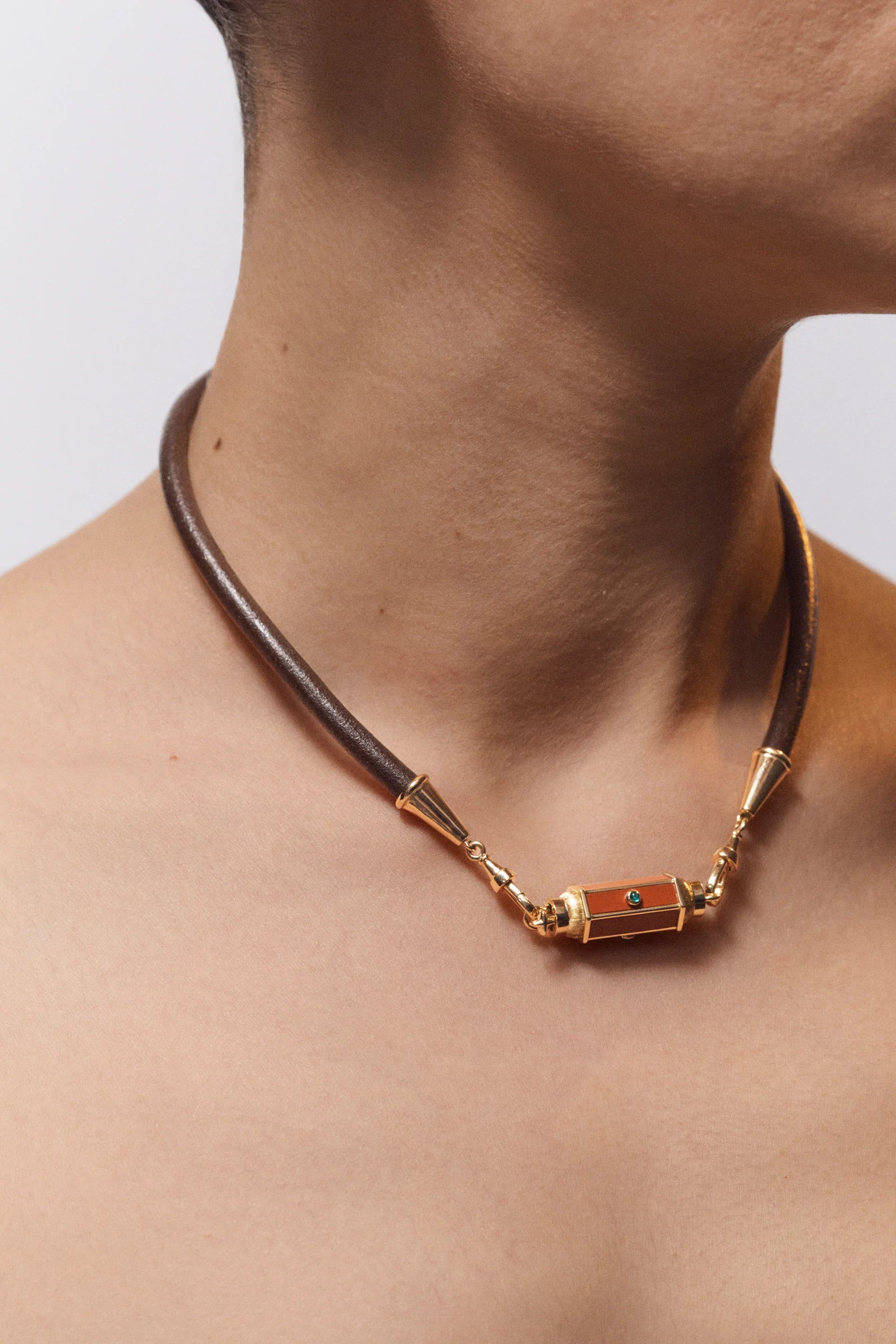Brown Lasso Necklace