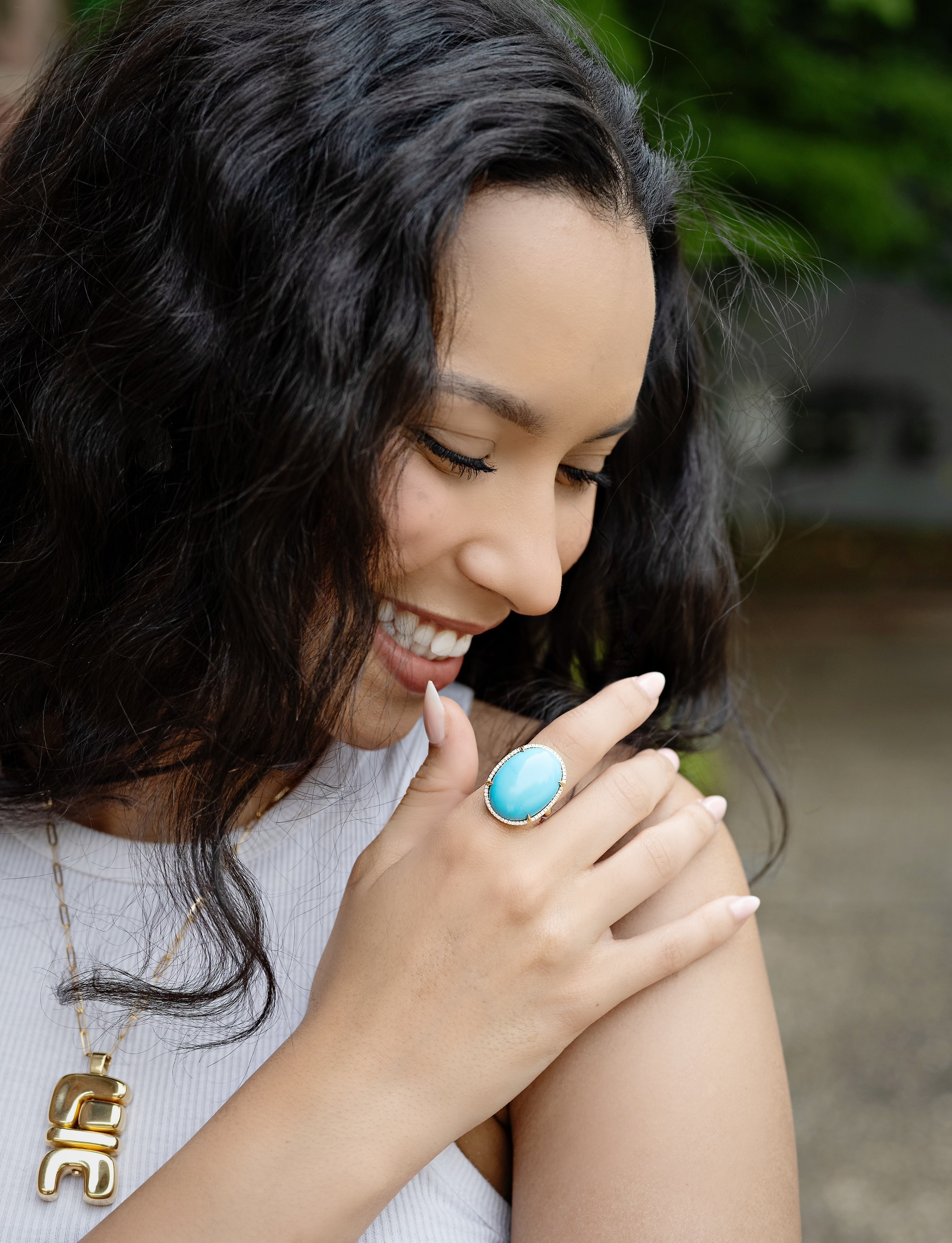 Turquoise Gumdrop Ring