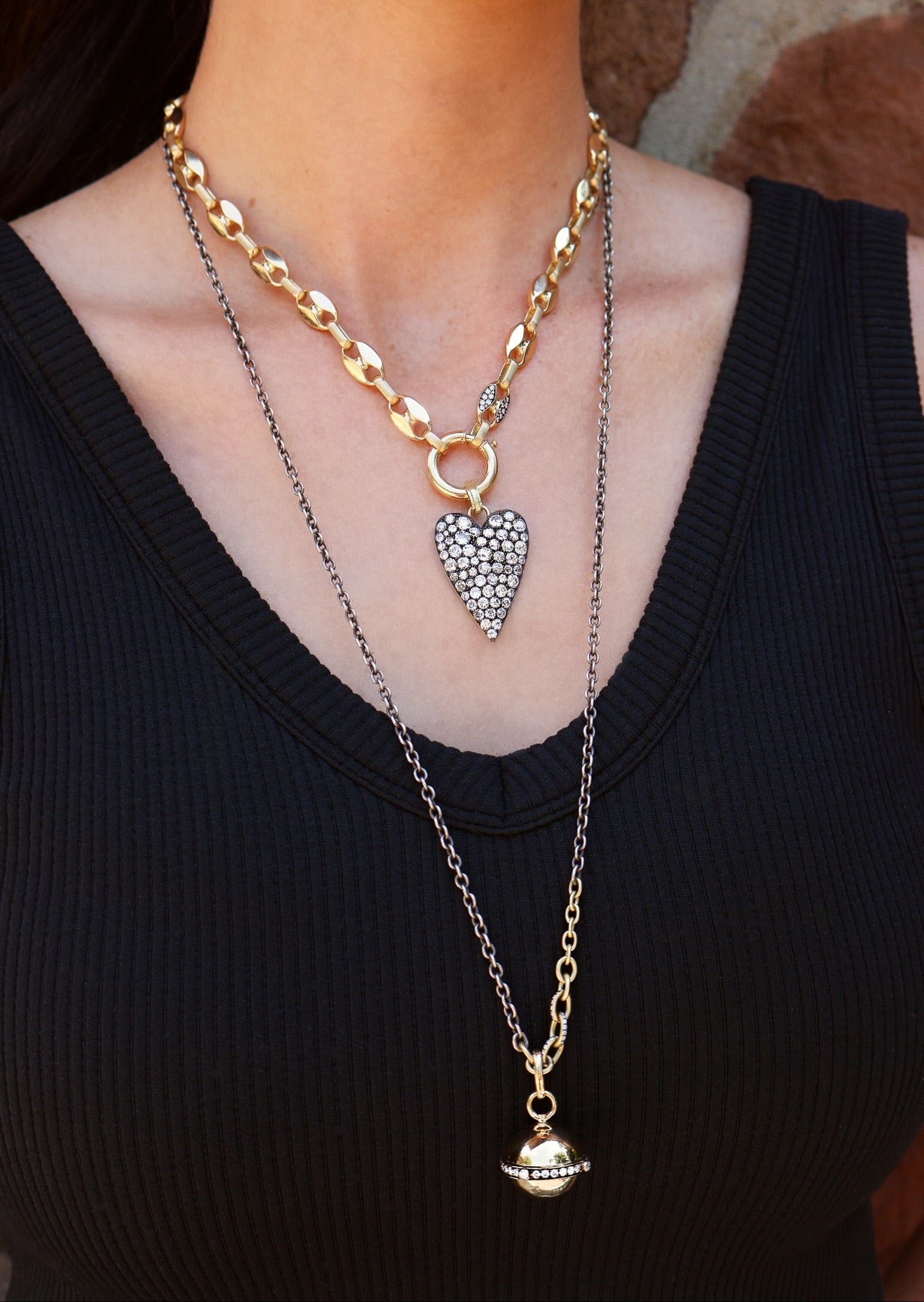 18k yellow gold que'heir que demain, love you more than yesterday, less than tomorrow, this french love token secret orb talisman has a hidden secret message by Circa 1700 Tiny Gods