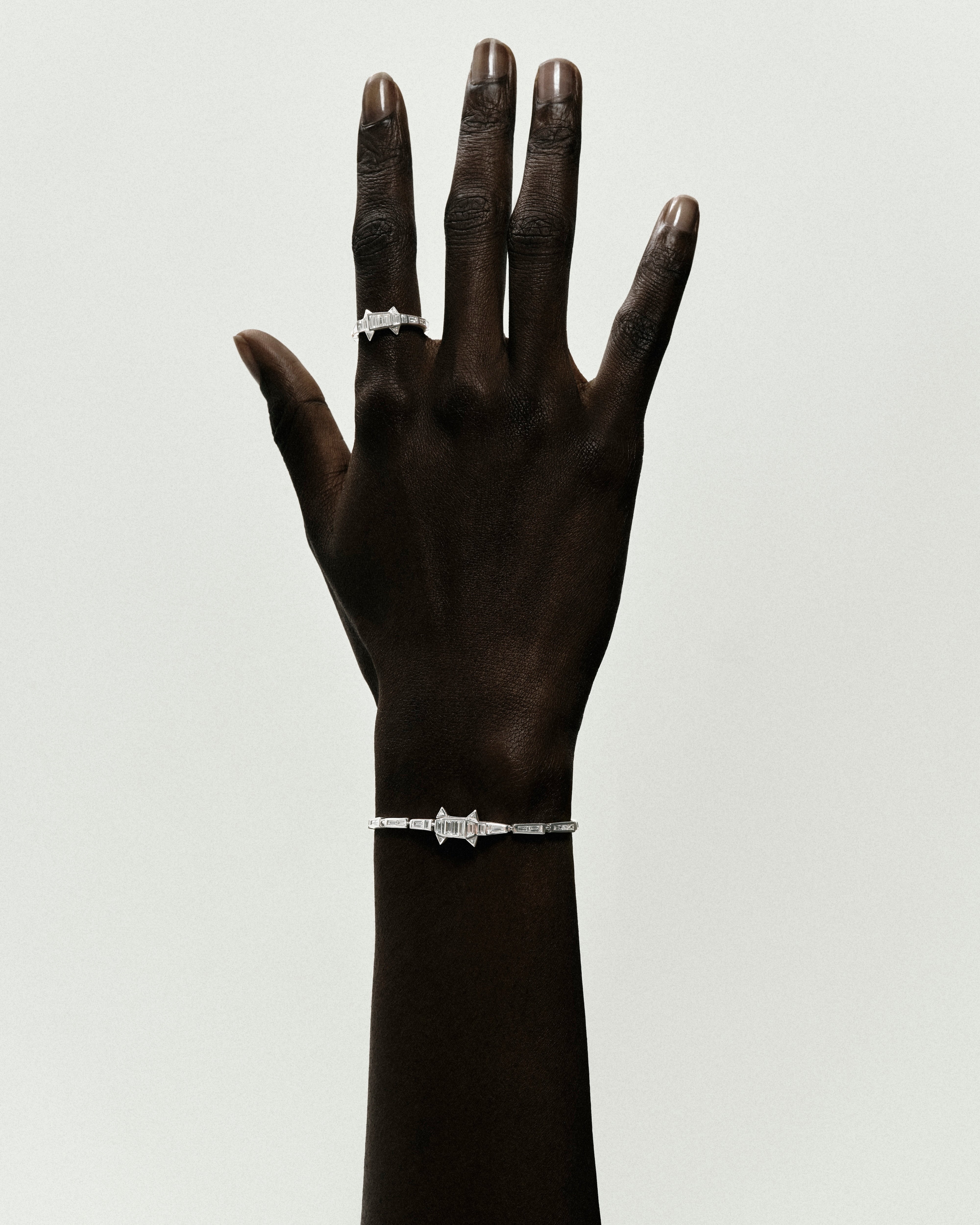 diamond alligator bracelet white gold Bibi van Der velden tiny gods