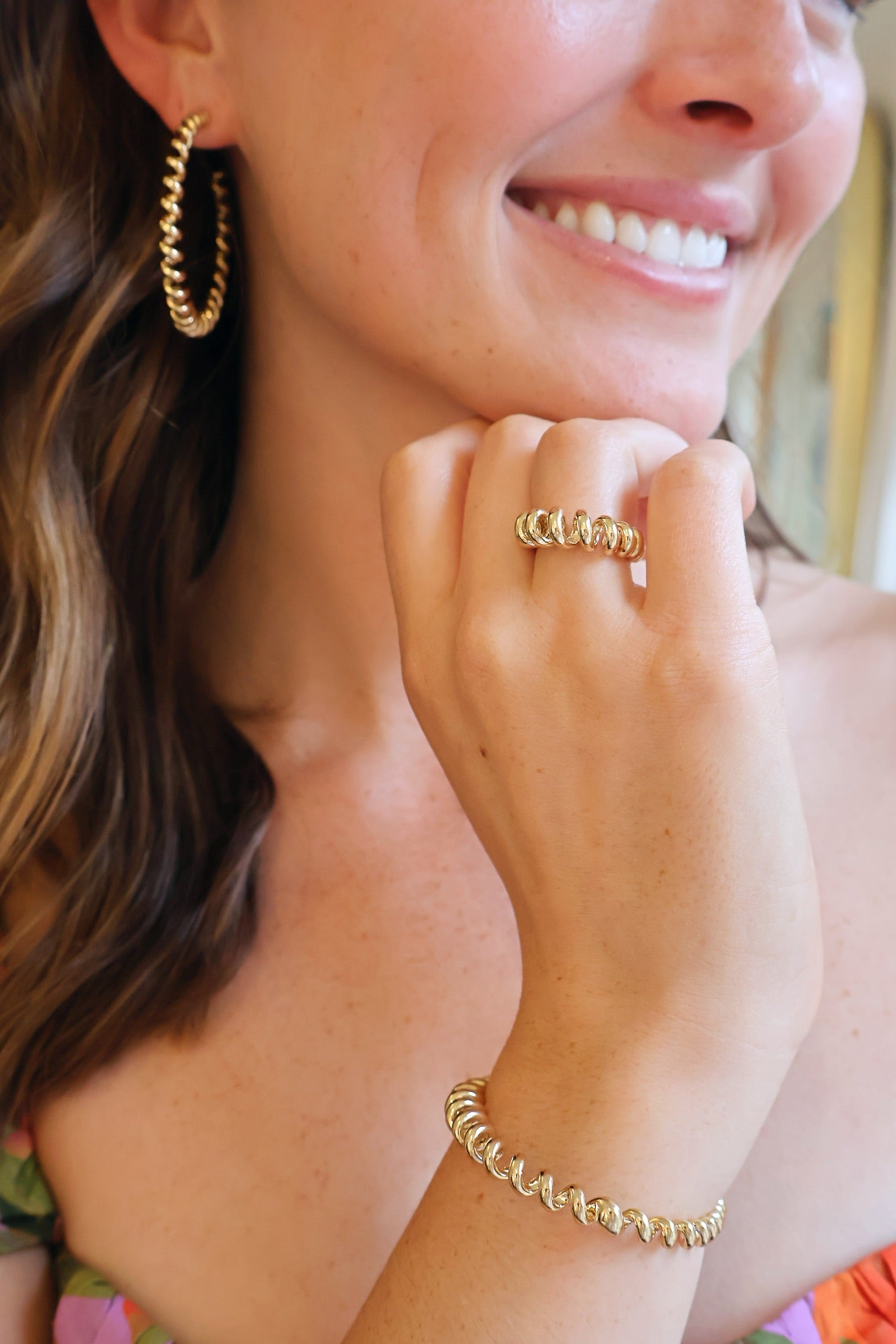 18k yellow gold jumbo slinkee ring Boochier Tiny Gods