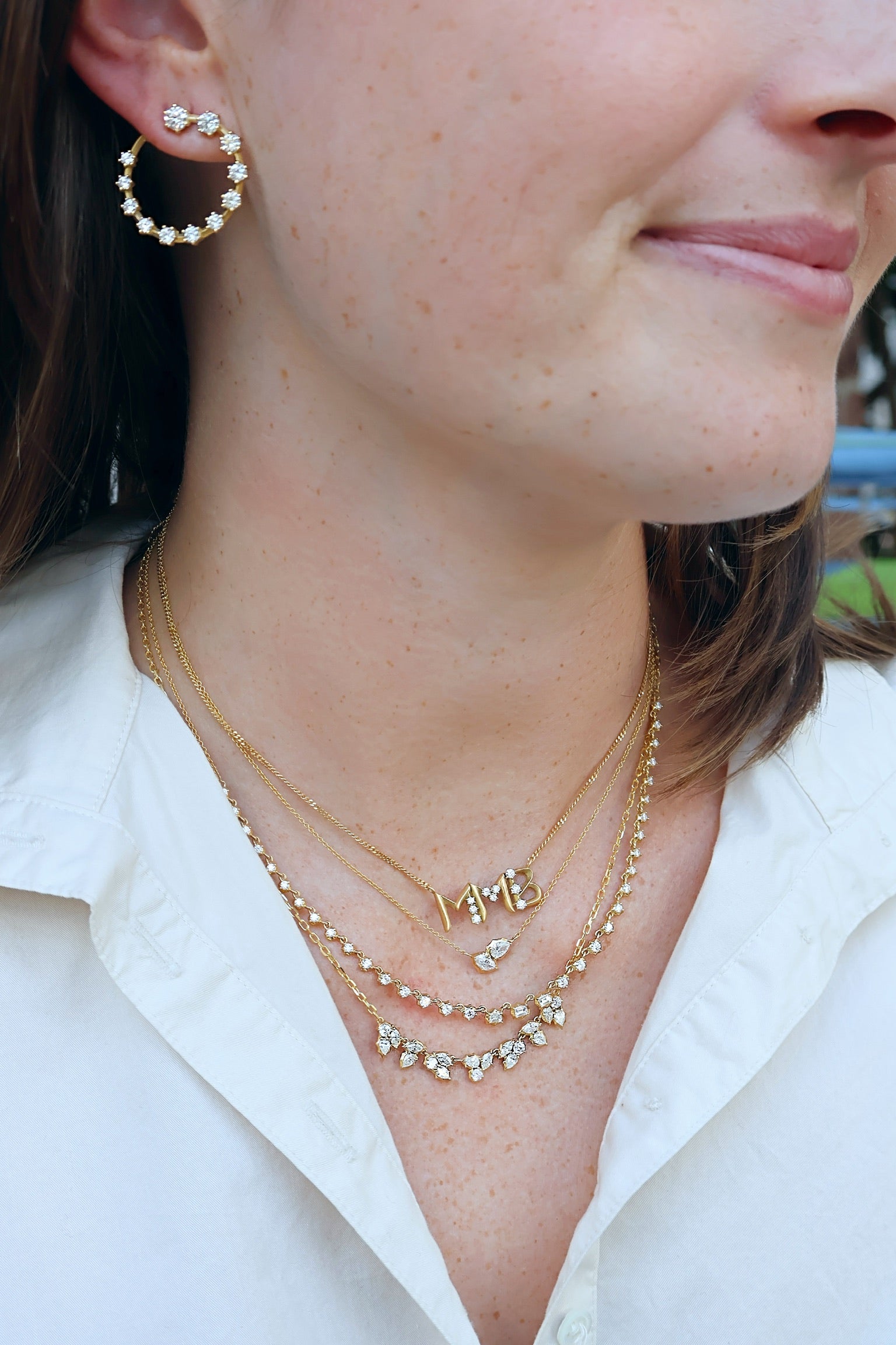 Poppy Two Stone Pendant