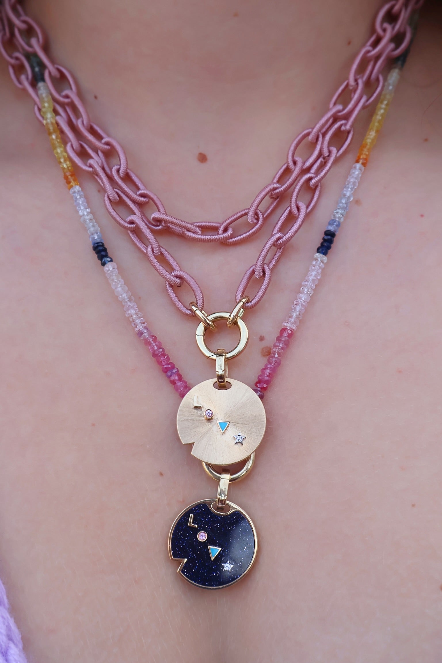 18k yellow gold Love talisman charm by Anna Maccieri Rossi Tiny Gods