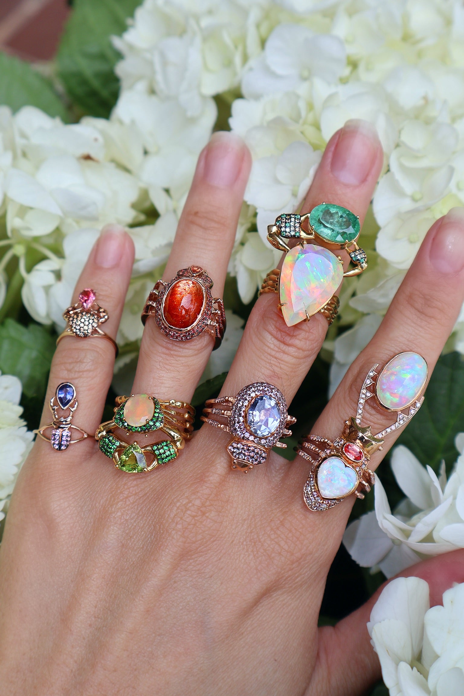 Purple Sapphire Khepri Ring