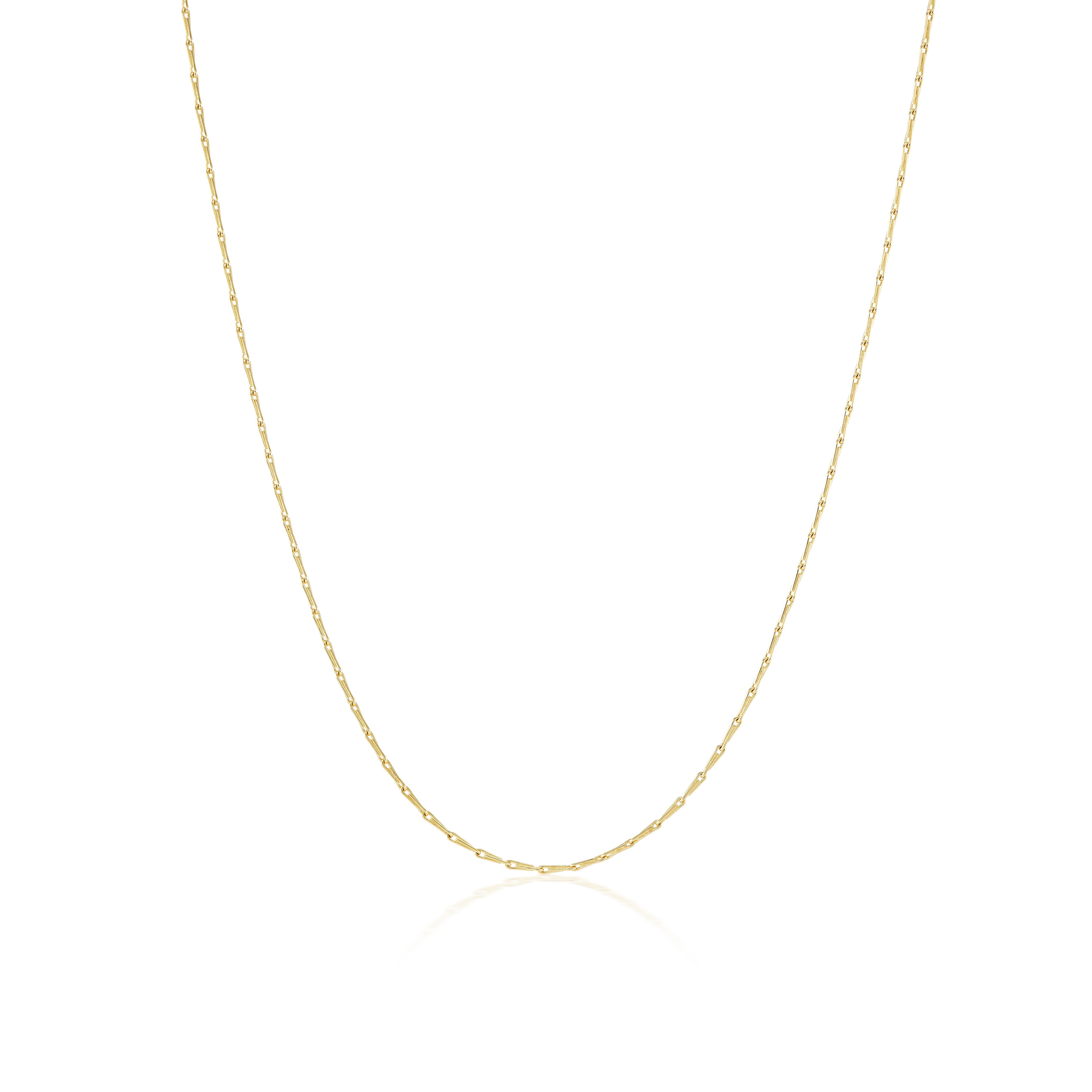 18k yellow gold hayseed fine chain by Lucy Delius Tiny Gods