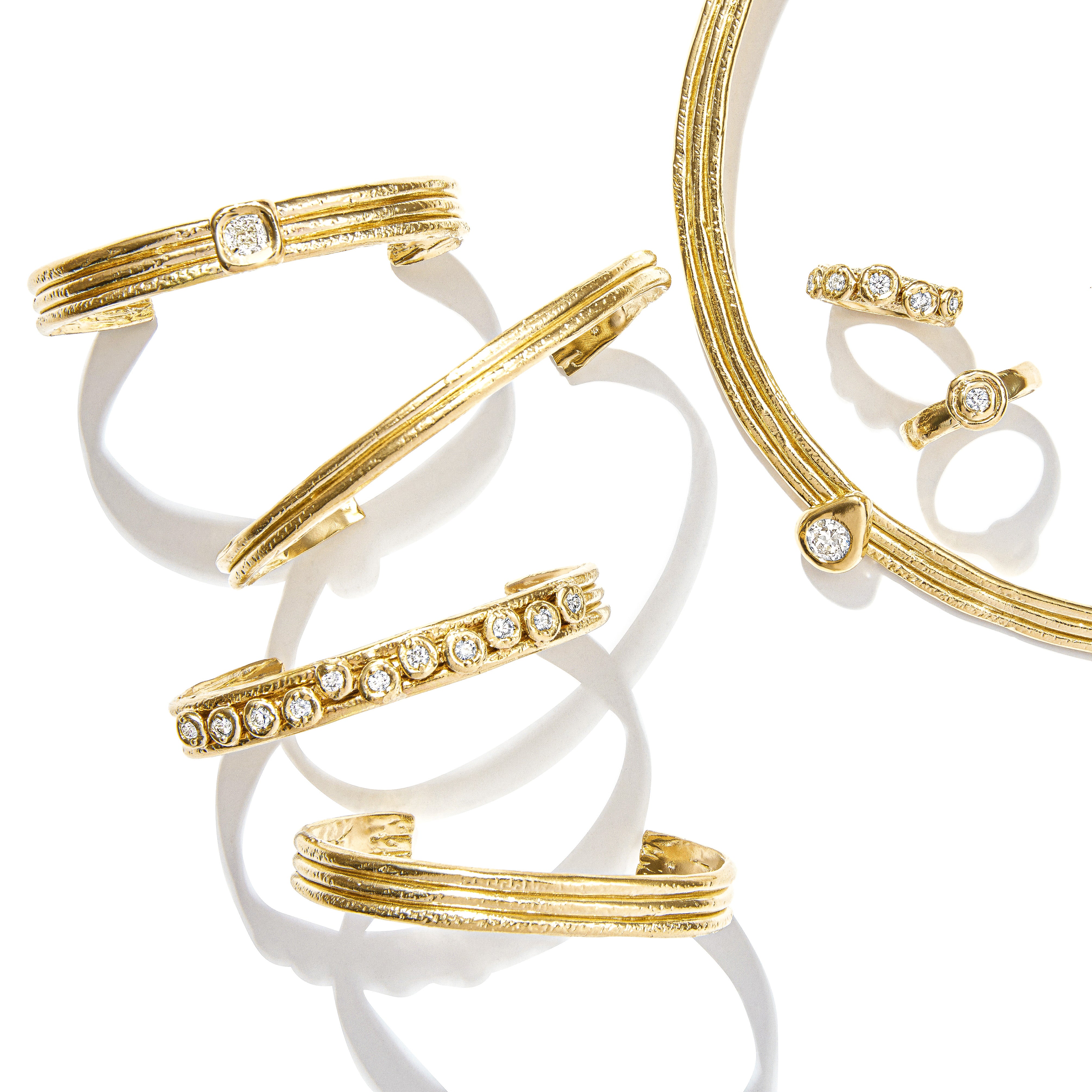 mark cuff rene barnes 14k yellow gold tiny gods