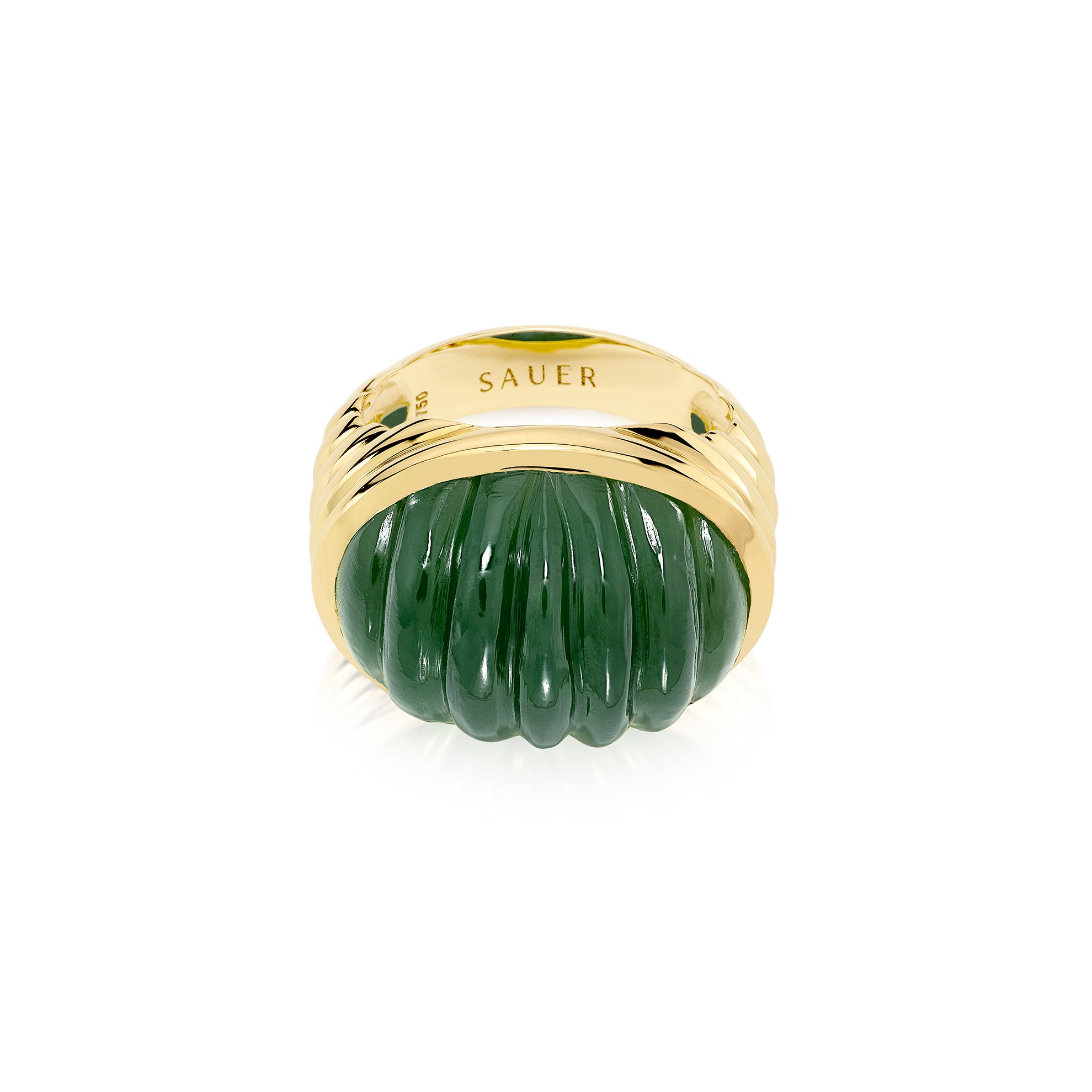 jade lazuli yam ring 18k gold sauer ring 18k yellow gold tiny gods