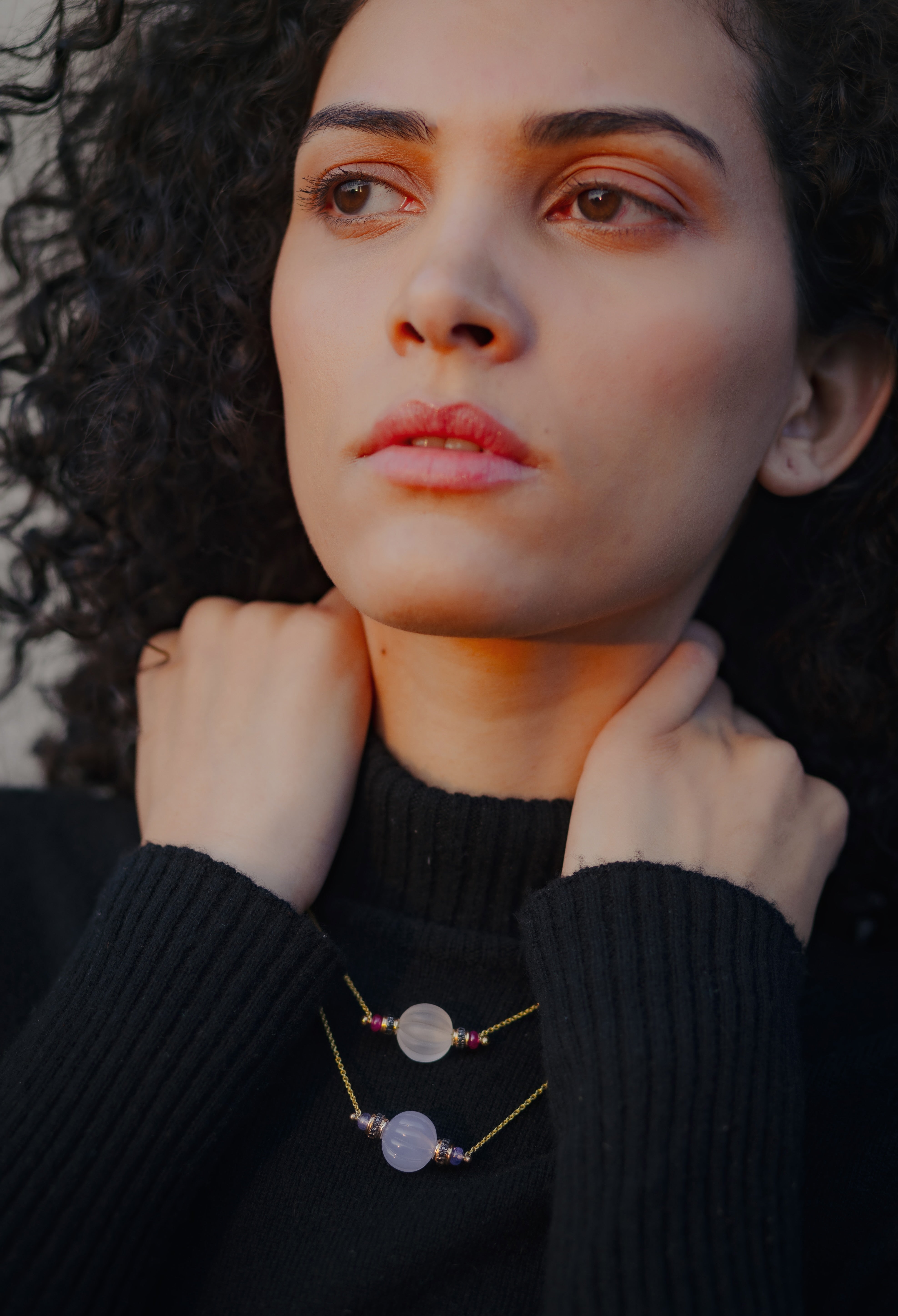 Carved Crystal Candy Pendant