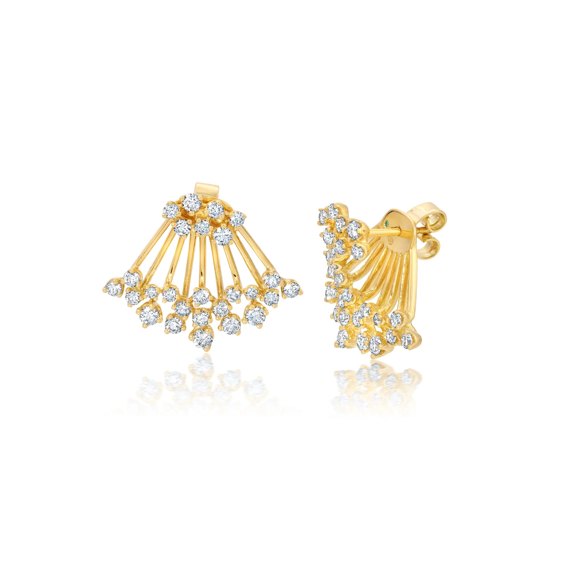 acai diamond earrings 18k yellow gold Graziela tiny gods