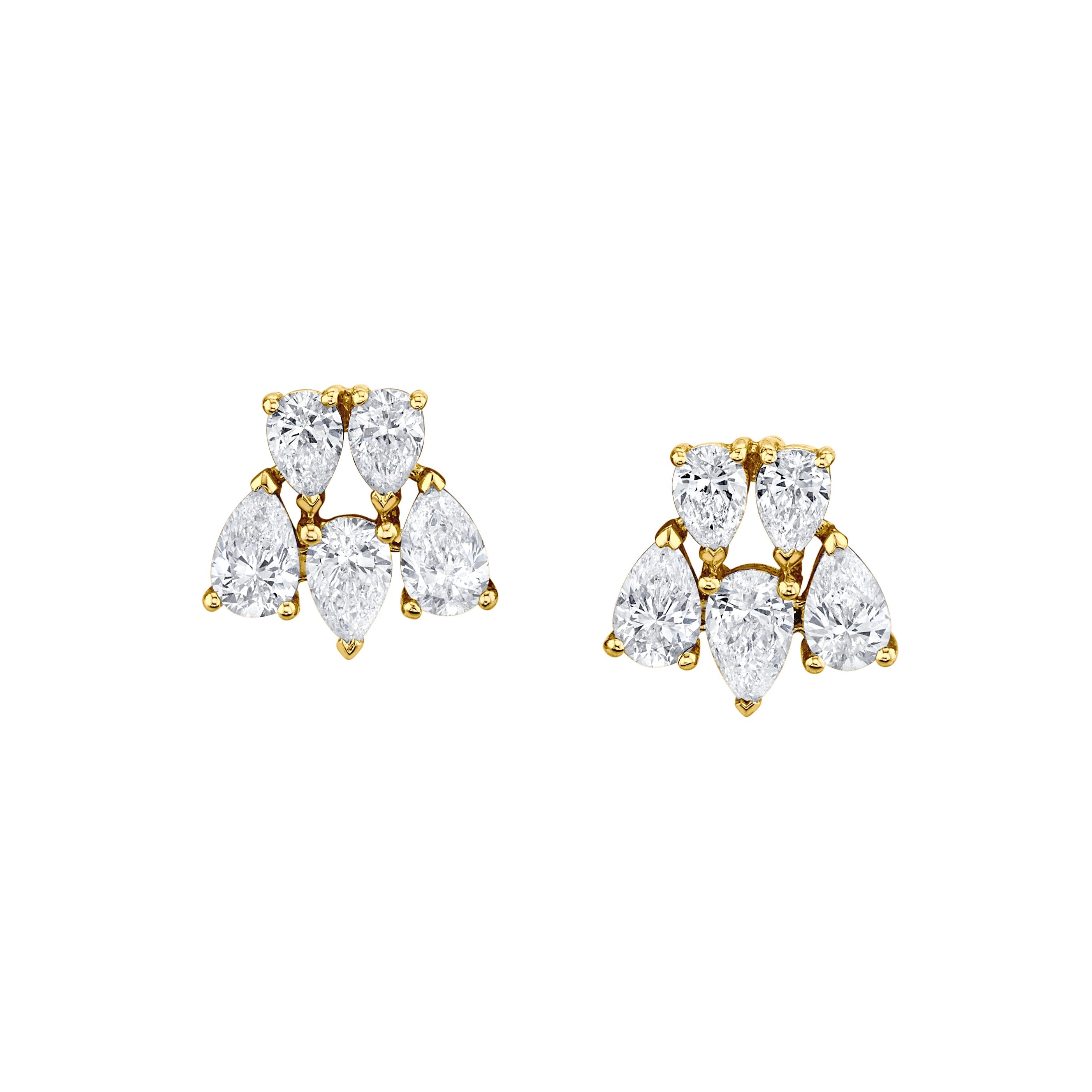 18k yellow gold diamond Clara earring stud by Anita Ko Tiny Gods