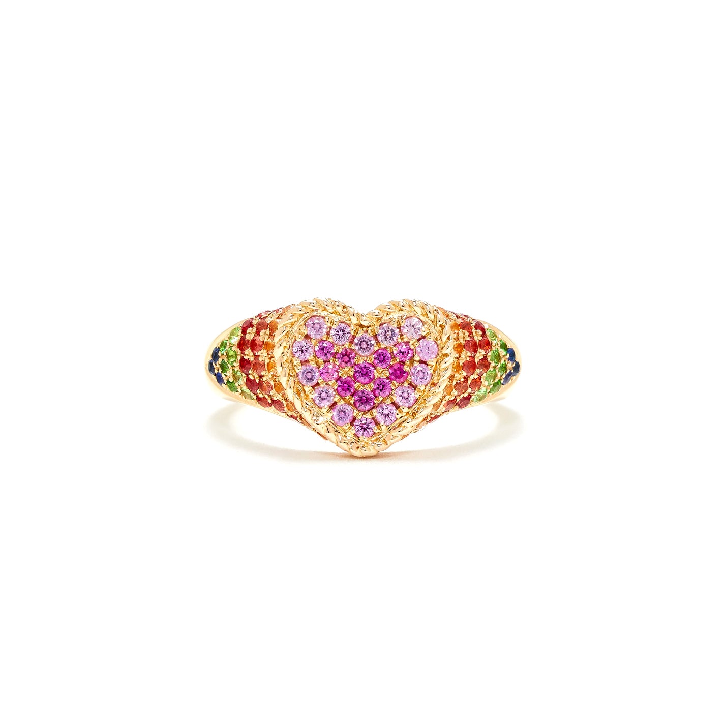 BABY CHEVALIERE CŒUR RAINBOW OJ baby heart rainbow ring tiny gods Yvonne Léon