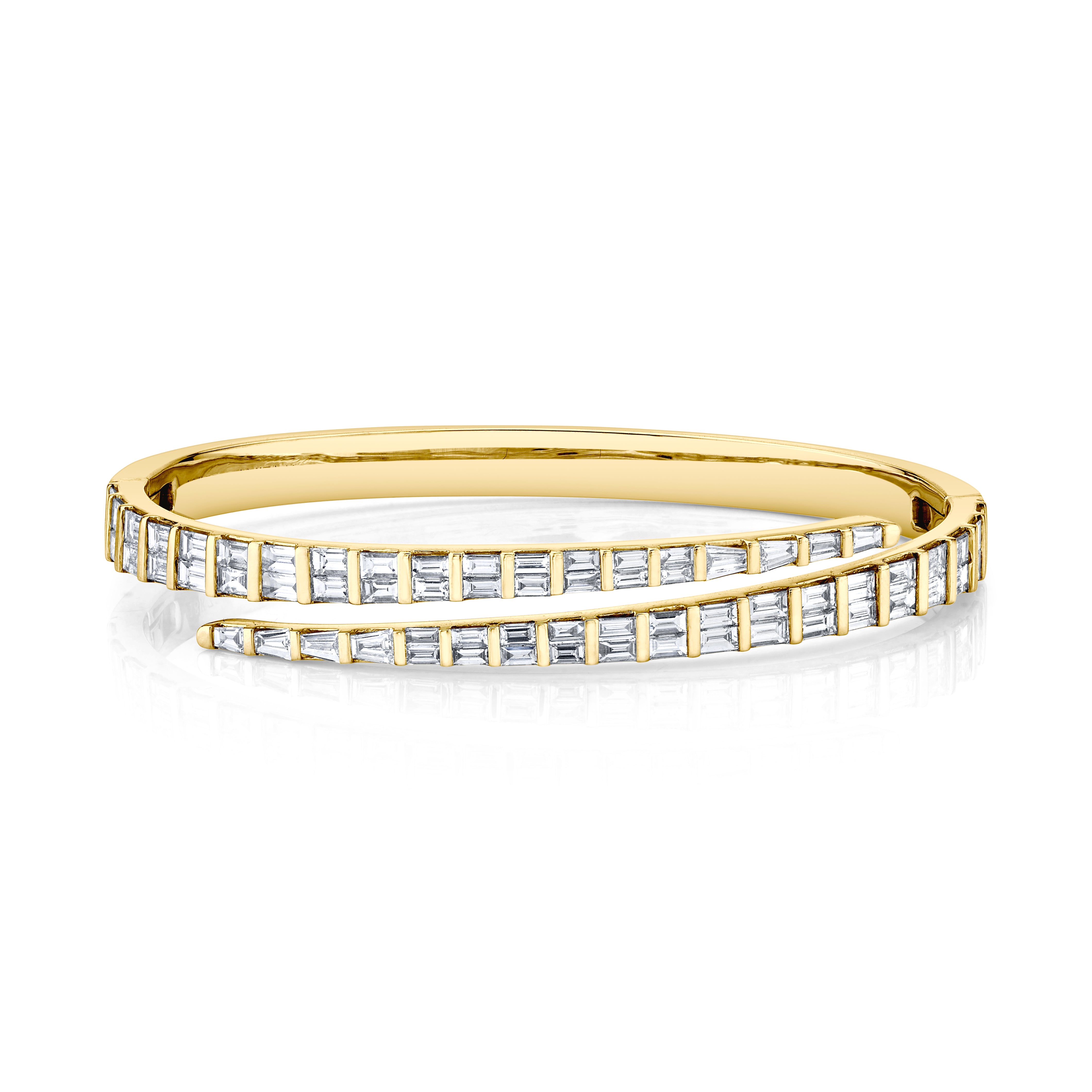 baguette diamond coil ring anita ko tiny gods