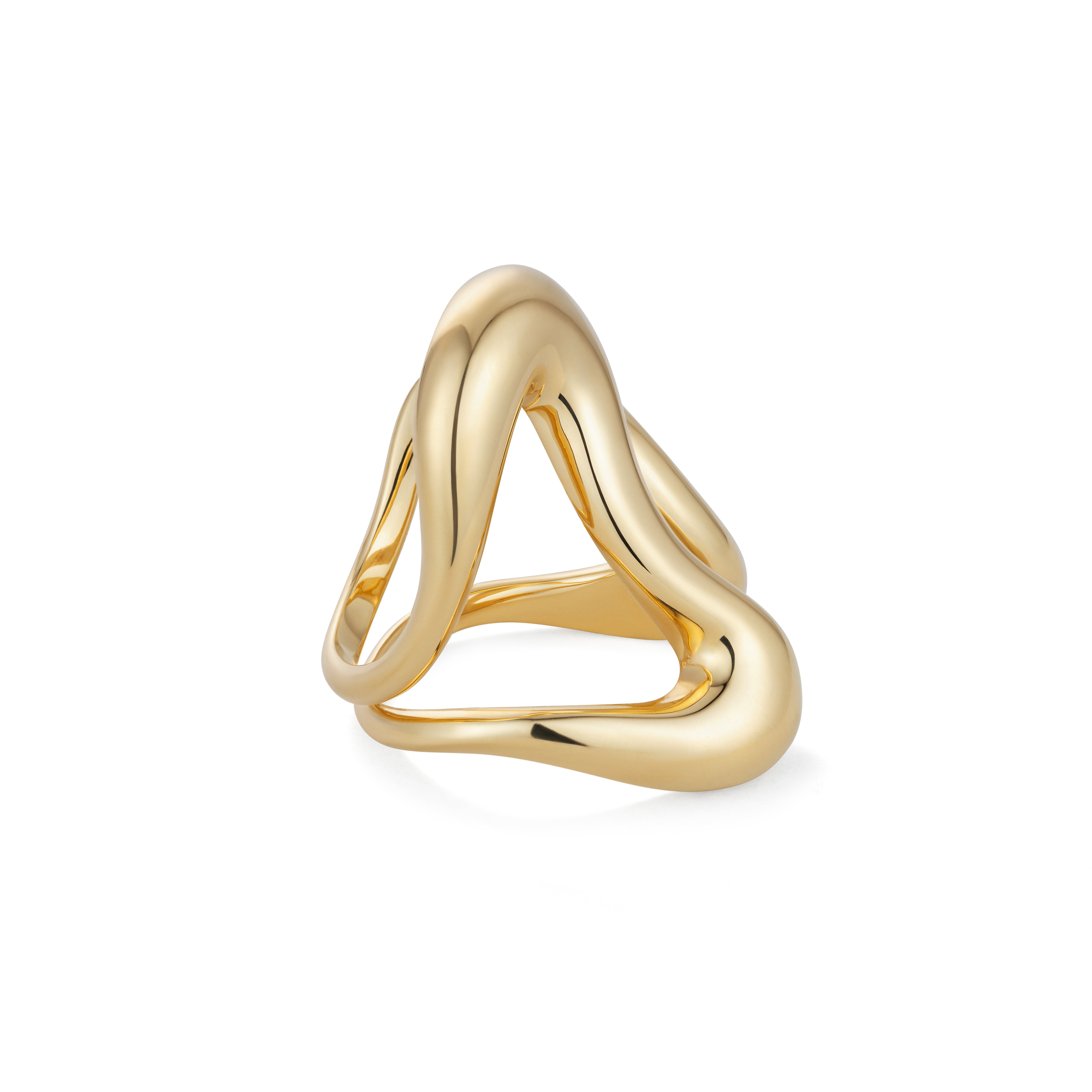 18k yellow gold bold stream open ring by Fernando Jorge Tiny Gods