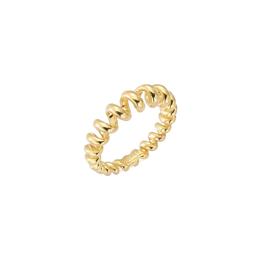18k yellow gold slinkee ring by Boochier Tiny Gods