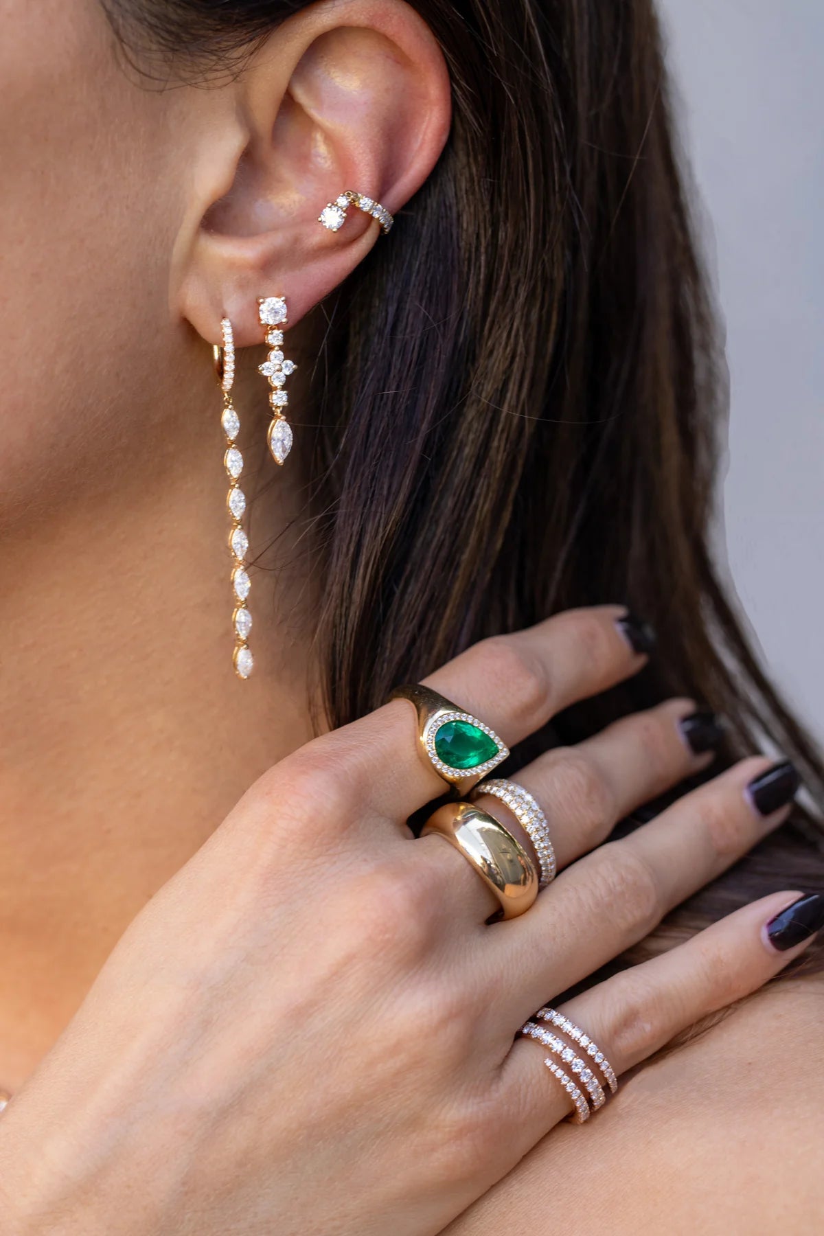 celeste wave ring yellow gold anita ko tiny gods