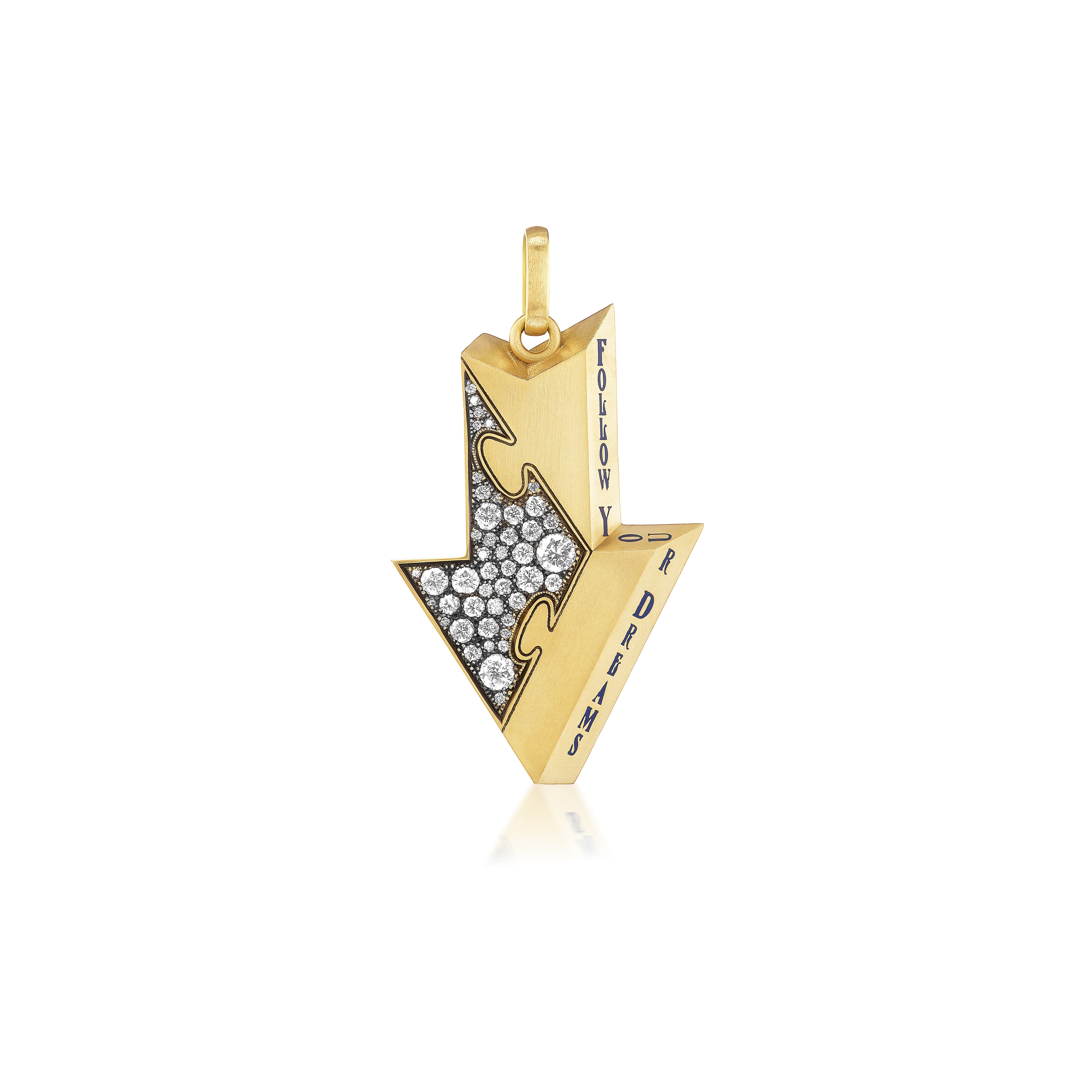 Diamond Direction & Strength Cascading Word Puzzle Arrow Talisman