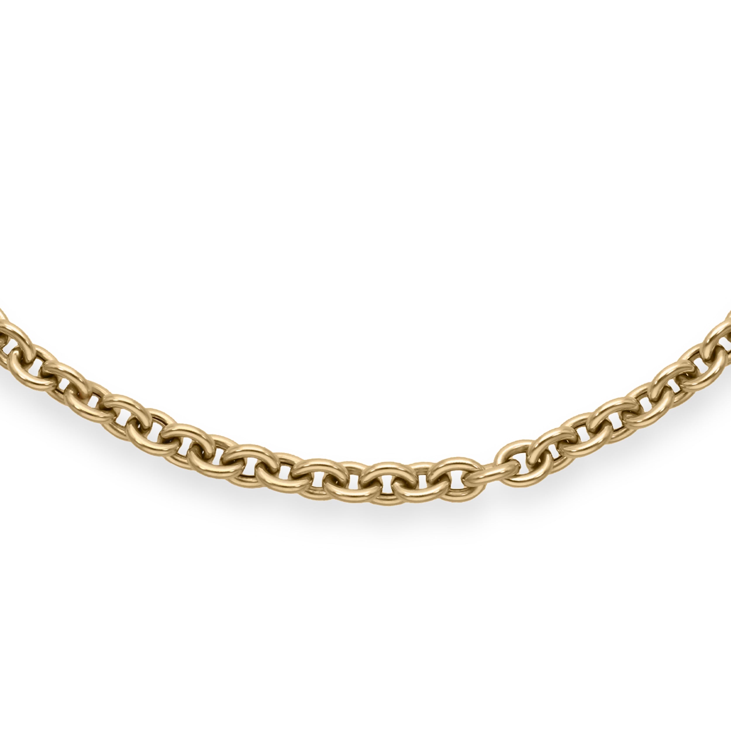 14k yellow gold polished short lee cable link chain necklace by Lauren Rubinski Tiny Gods