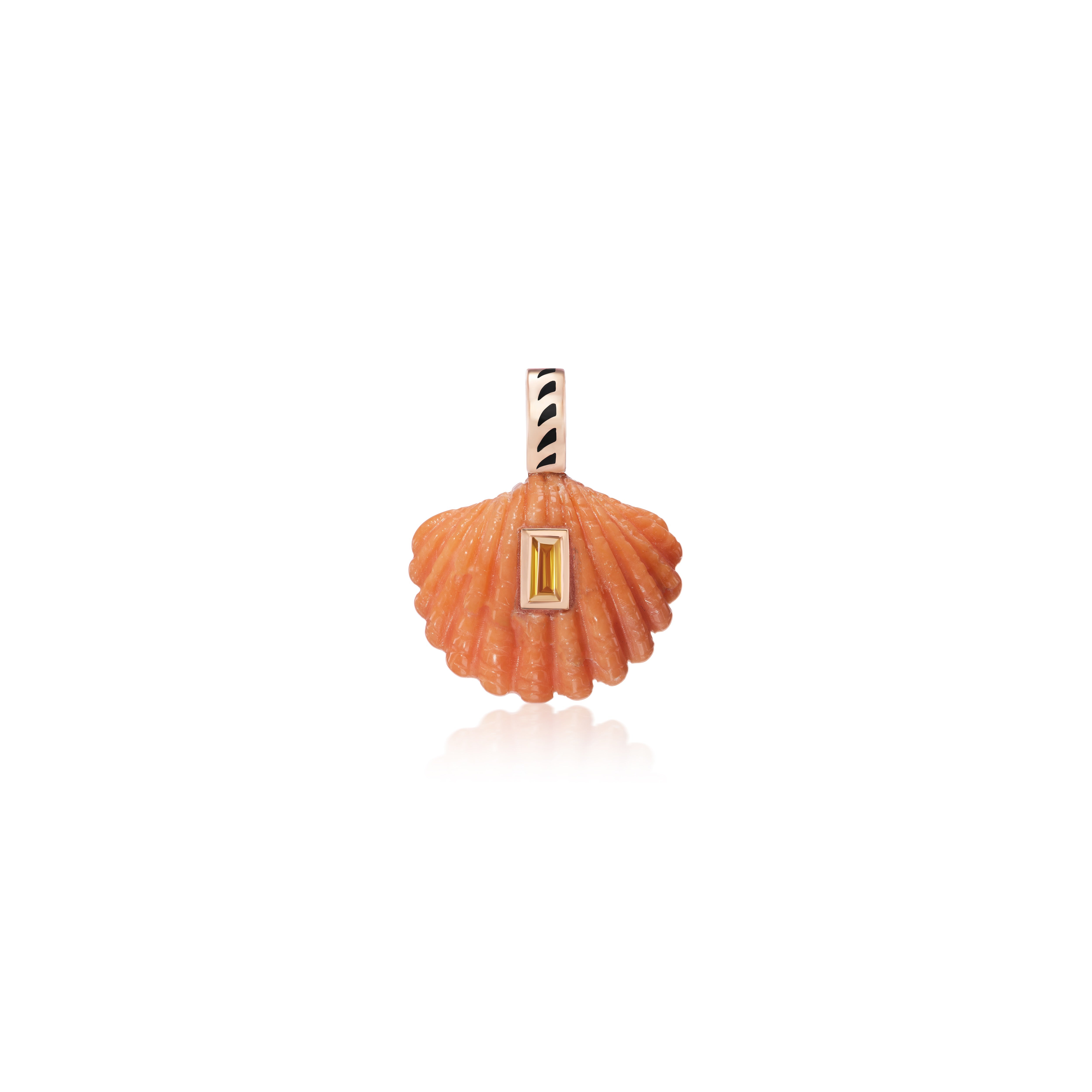 deszo coral shell pendant charm gold tiny gods Sara Beltran