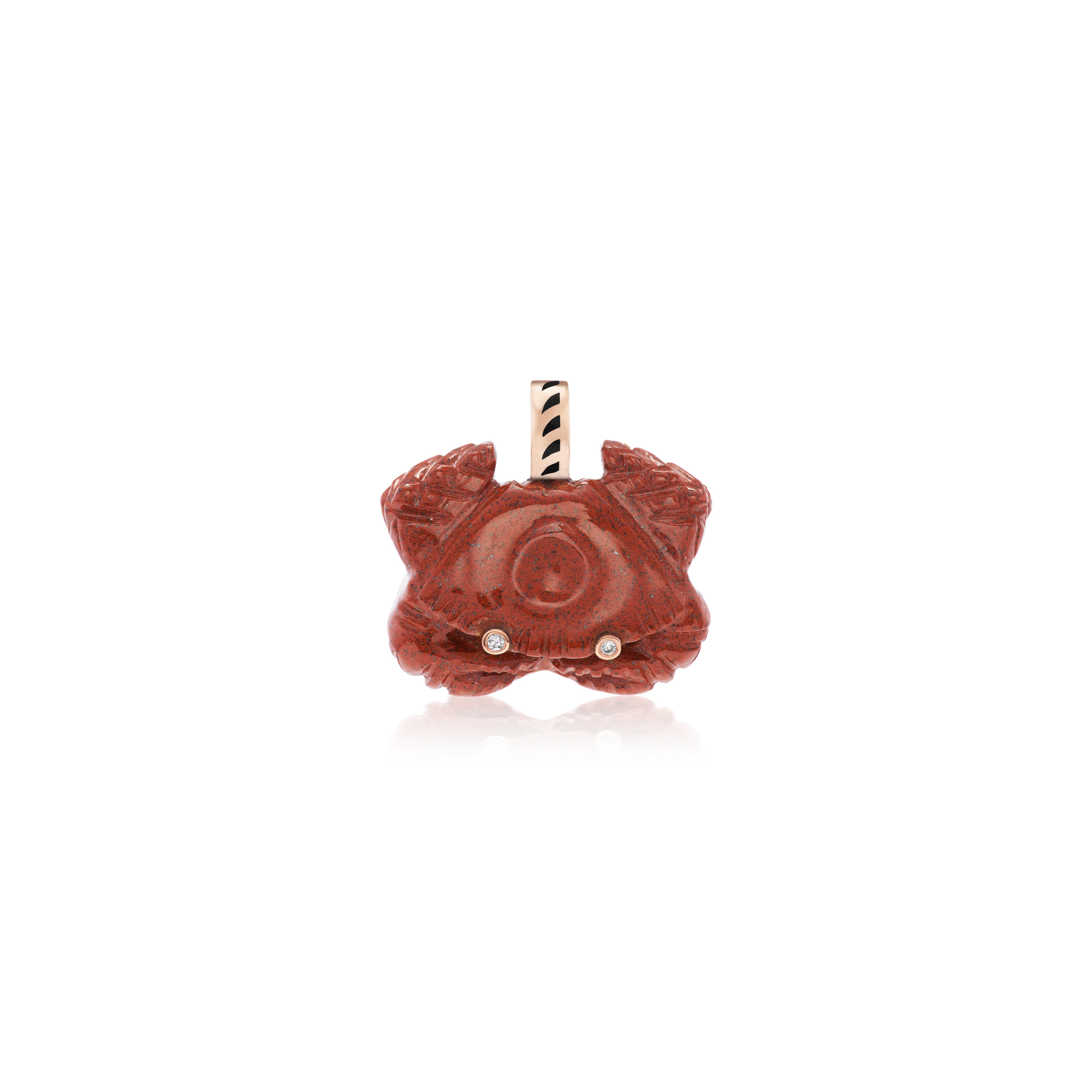 deszo crab pendant charm red tiny gods