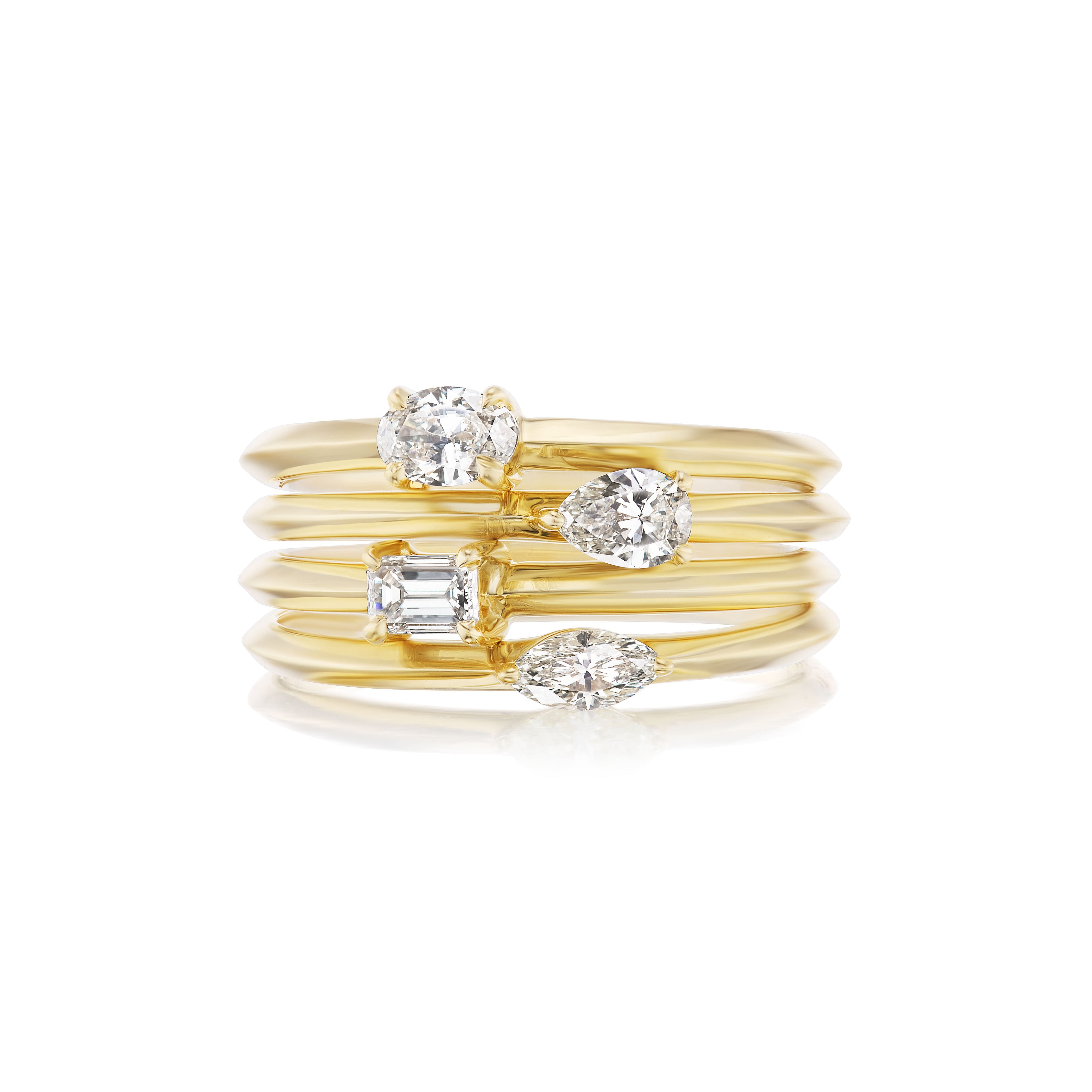 Oval Diamond Stacker Band