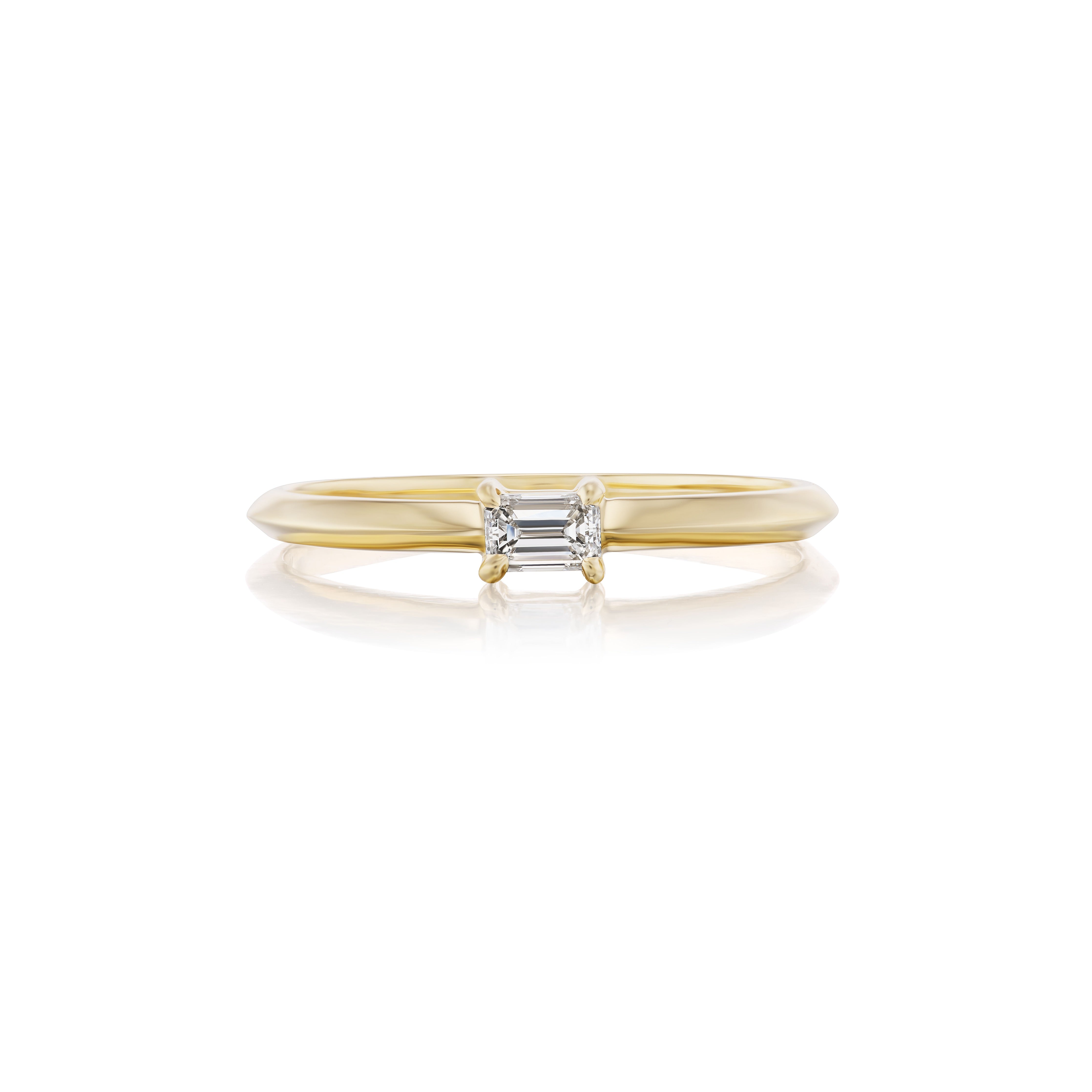 Emerald Cut Diamond Stacker Band