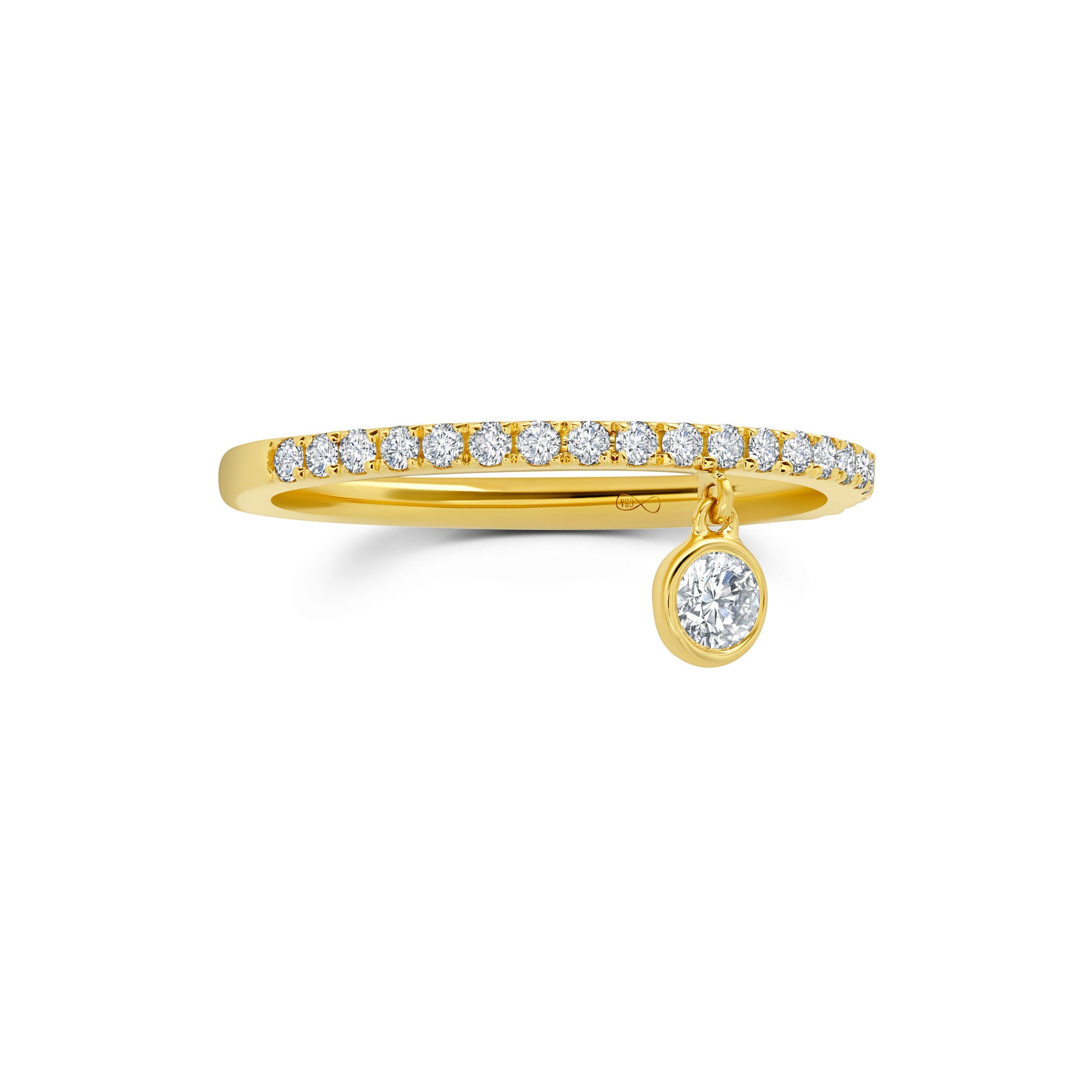 Dangly Diamond Half Band Ring