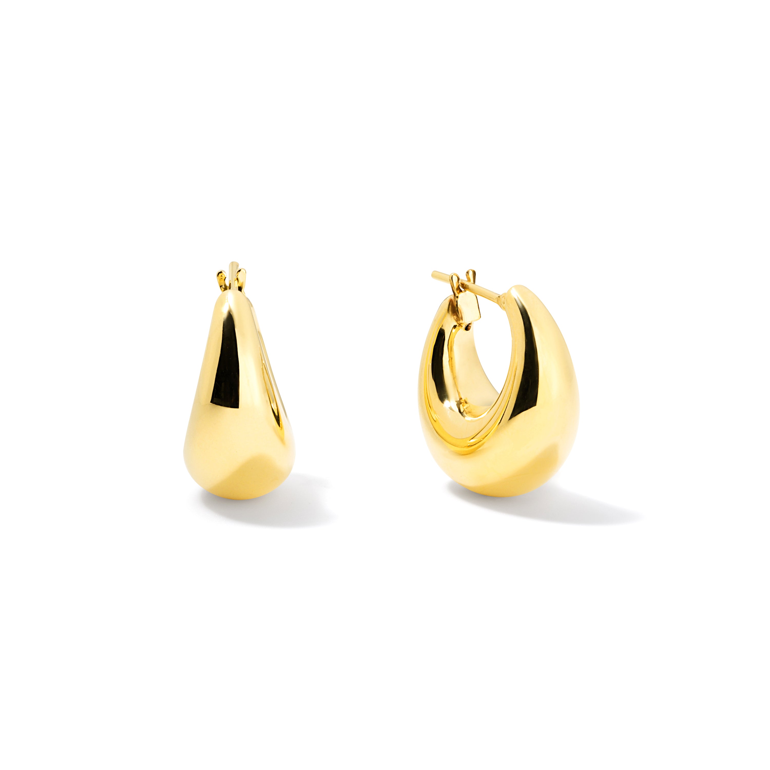 small boat hoop 14k yellow gold tiny gods