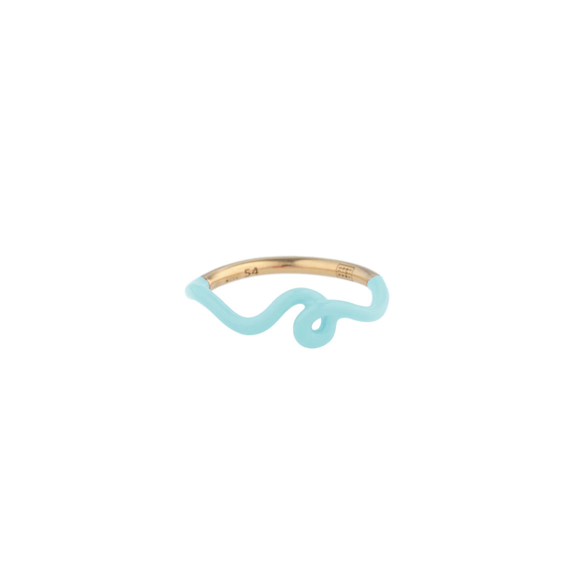 iris blue wave WOW enamel ring by Bea Bongiasca Tiny Gods