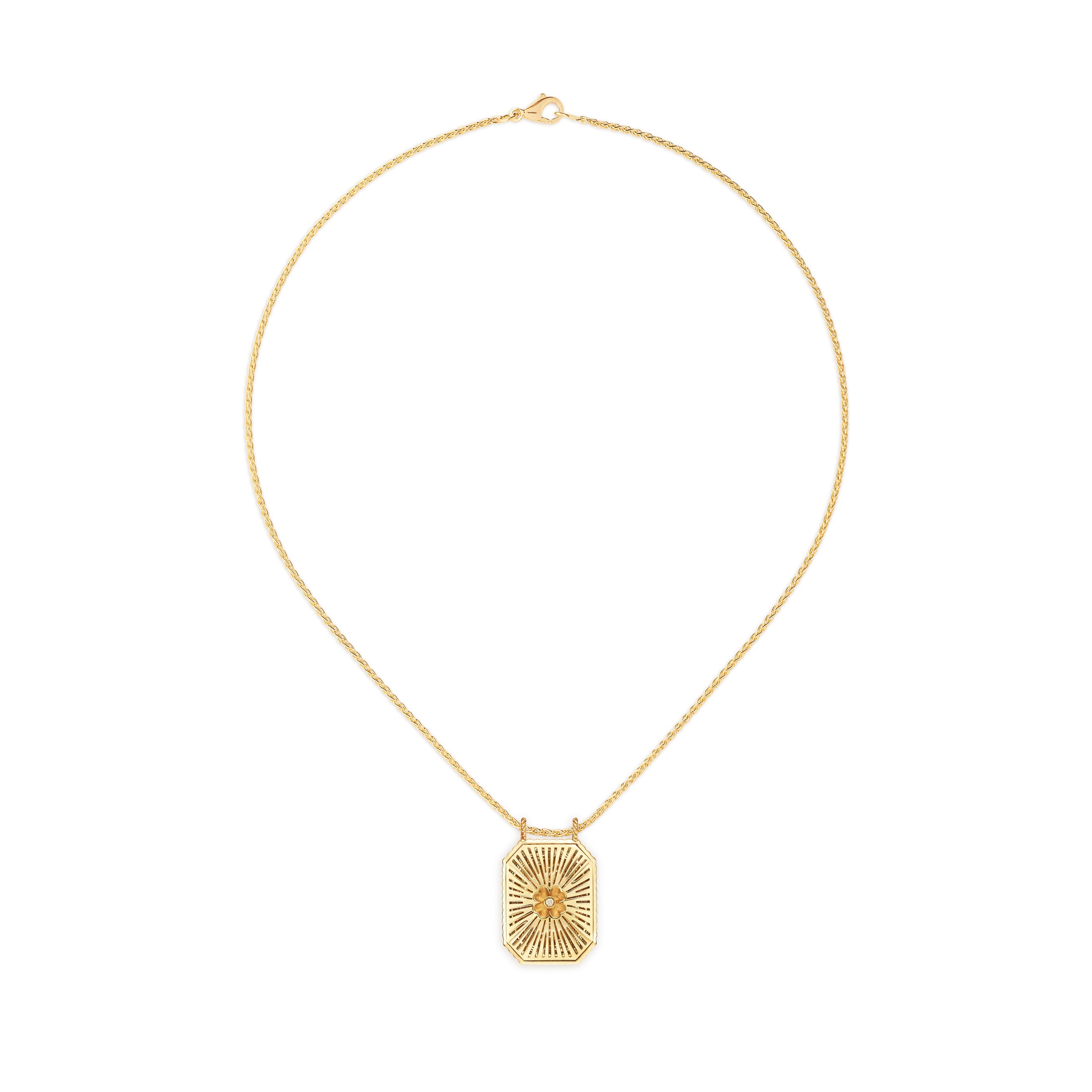 mini gold scapular necklace Marie Lichtenberg necklace tiny gods