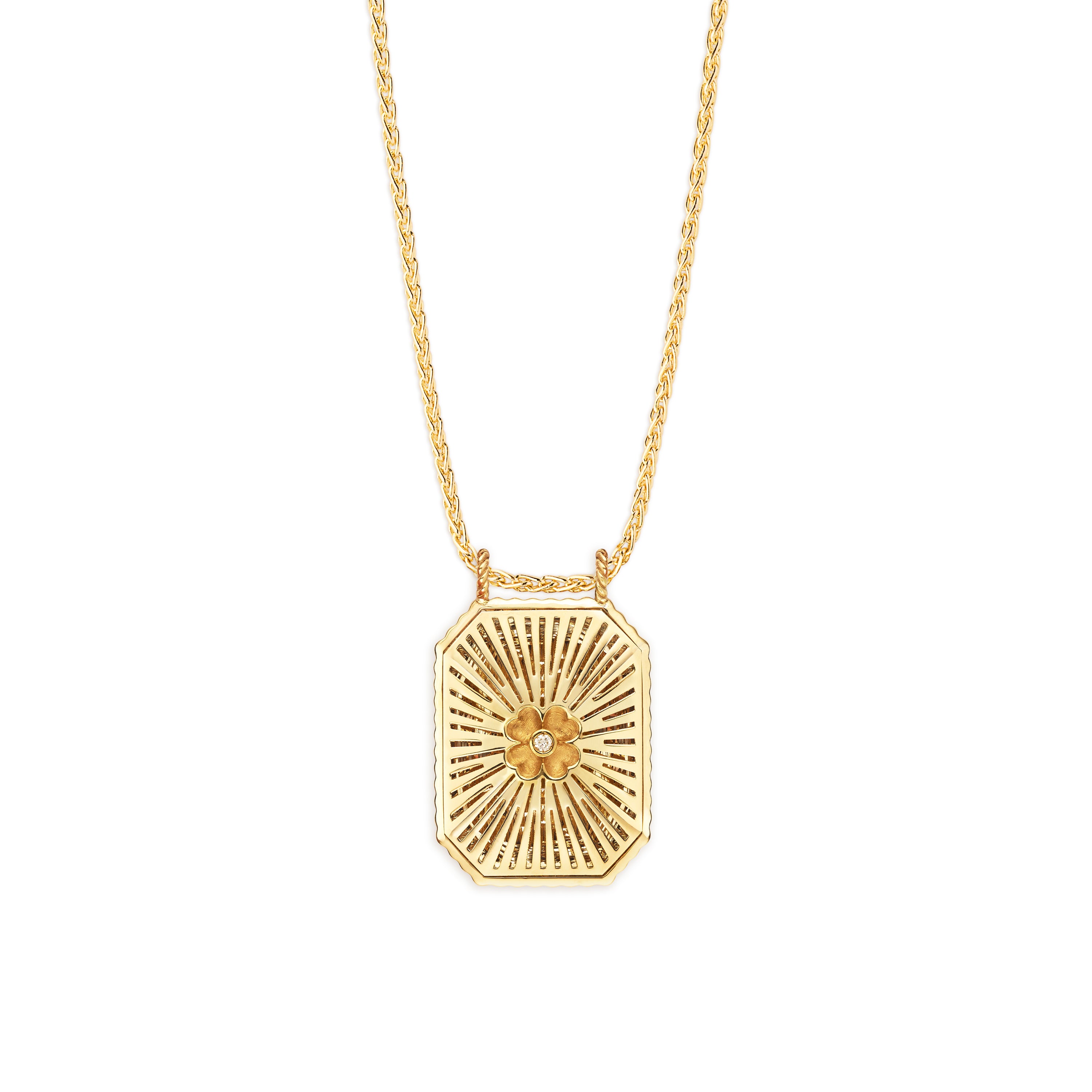mini gold scapular necklace Marie Lichtenberg necklace tiny gods