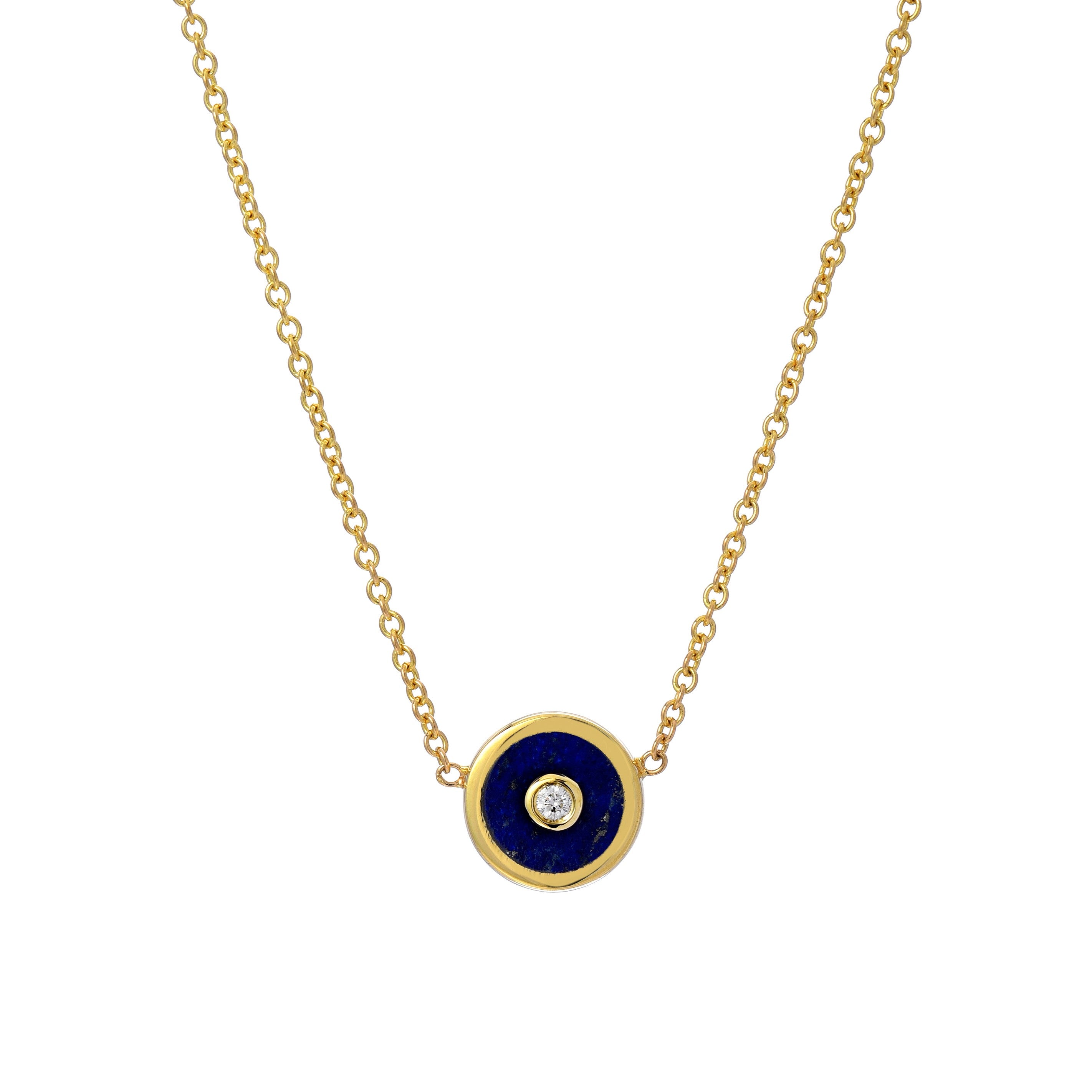 Mini Compass Pendant - Lapis