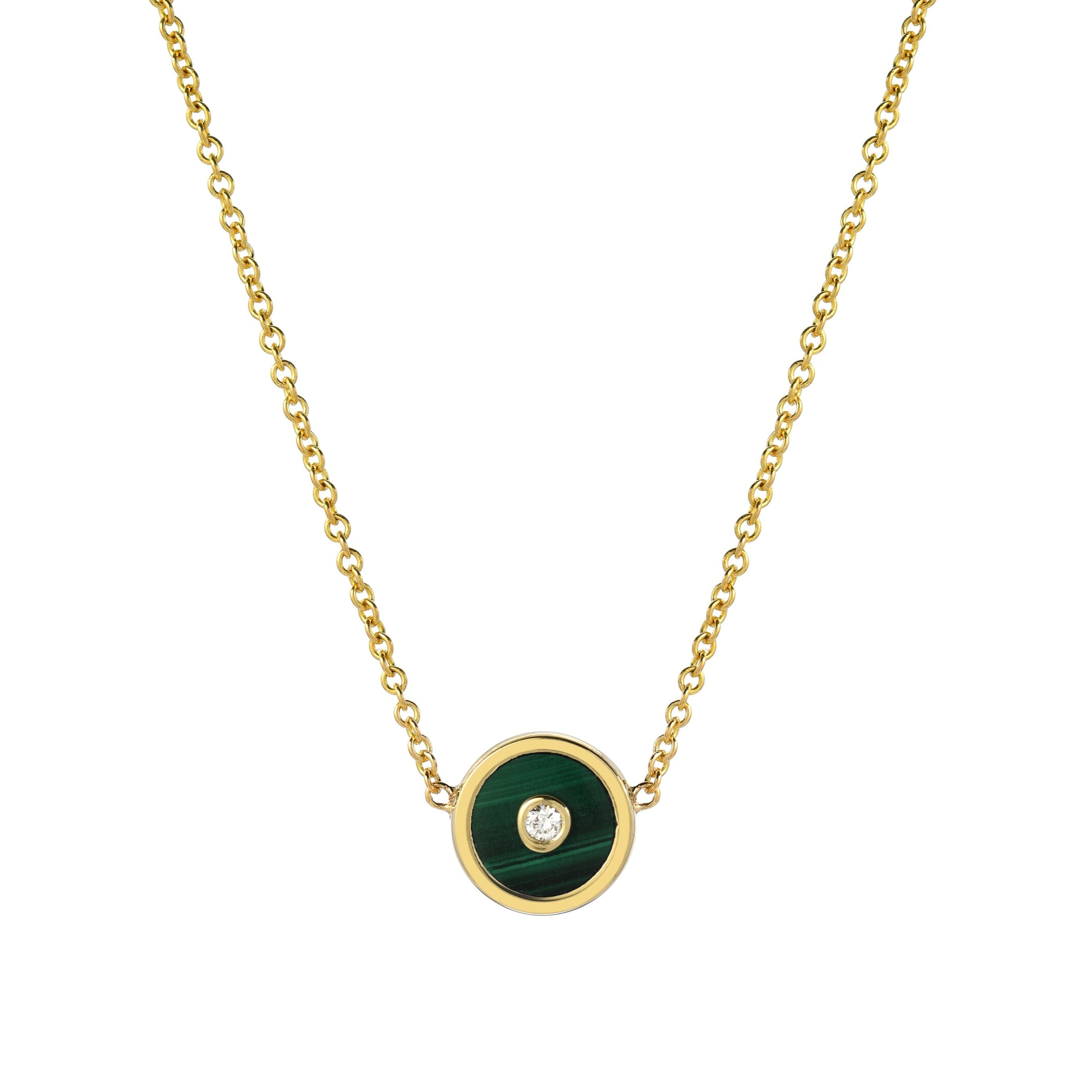 14k yellow gold mini compass pendant with diamond by Retrouvai Tiny Gods