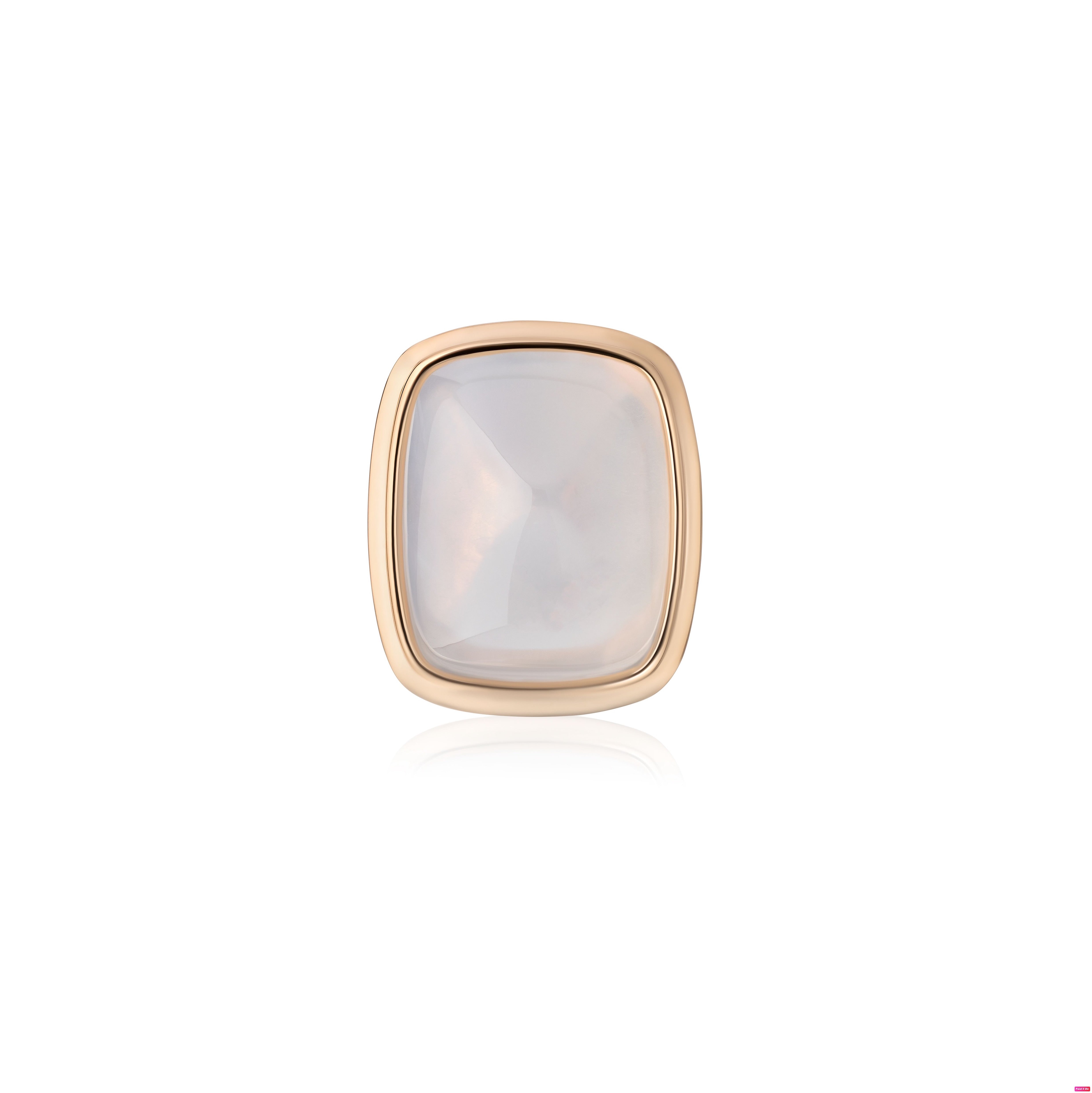 'Rock n Roll' Moon Quartz Sugarloaf Cabochon Ring by goshwara tiny gods