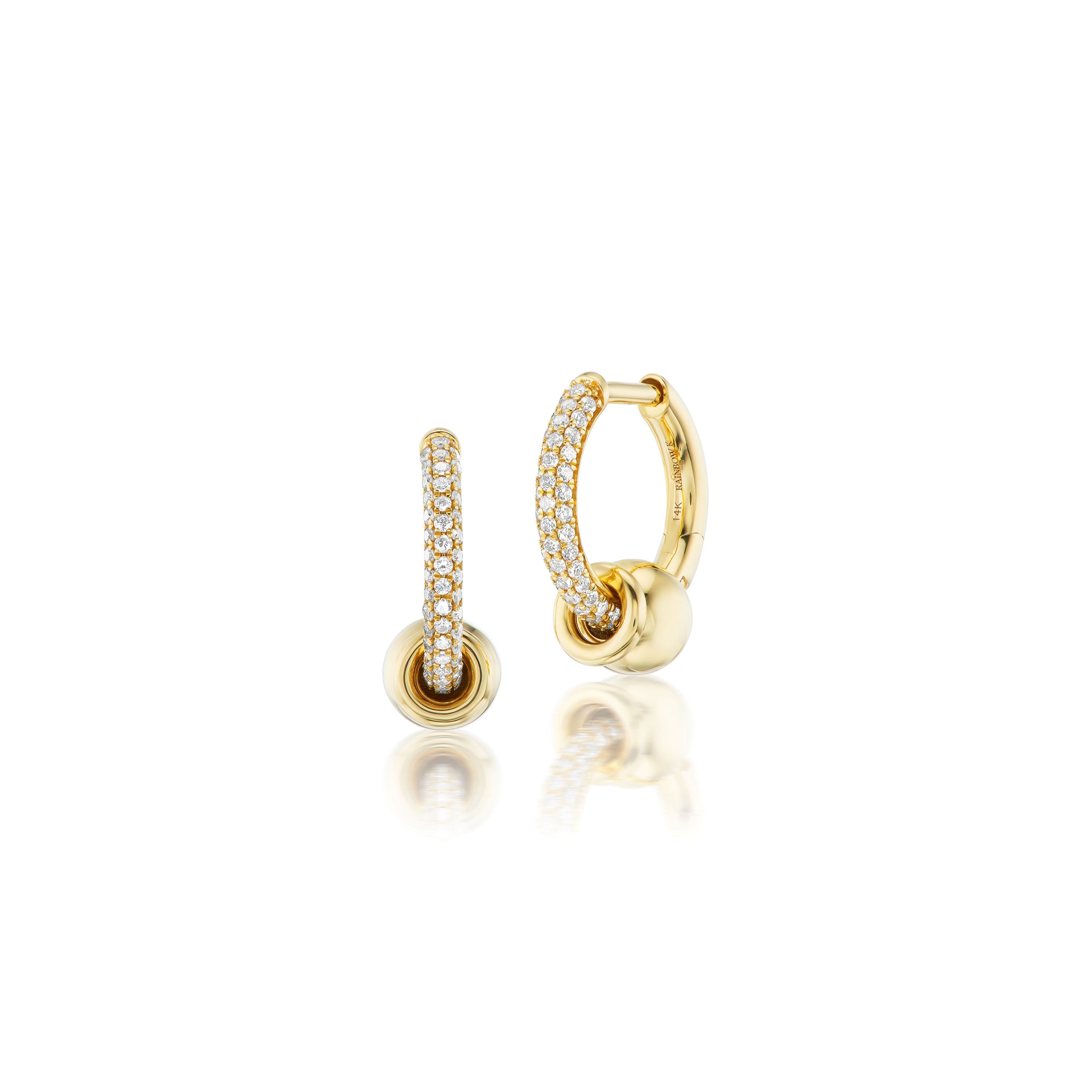 Rainbow K Nano Diamond Piercing Earring Tiny Gods