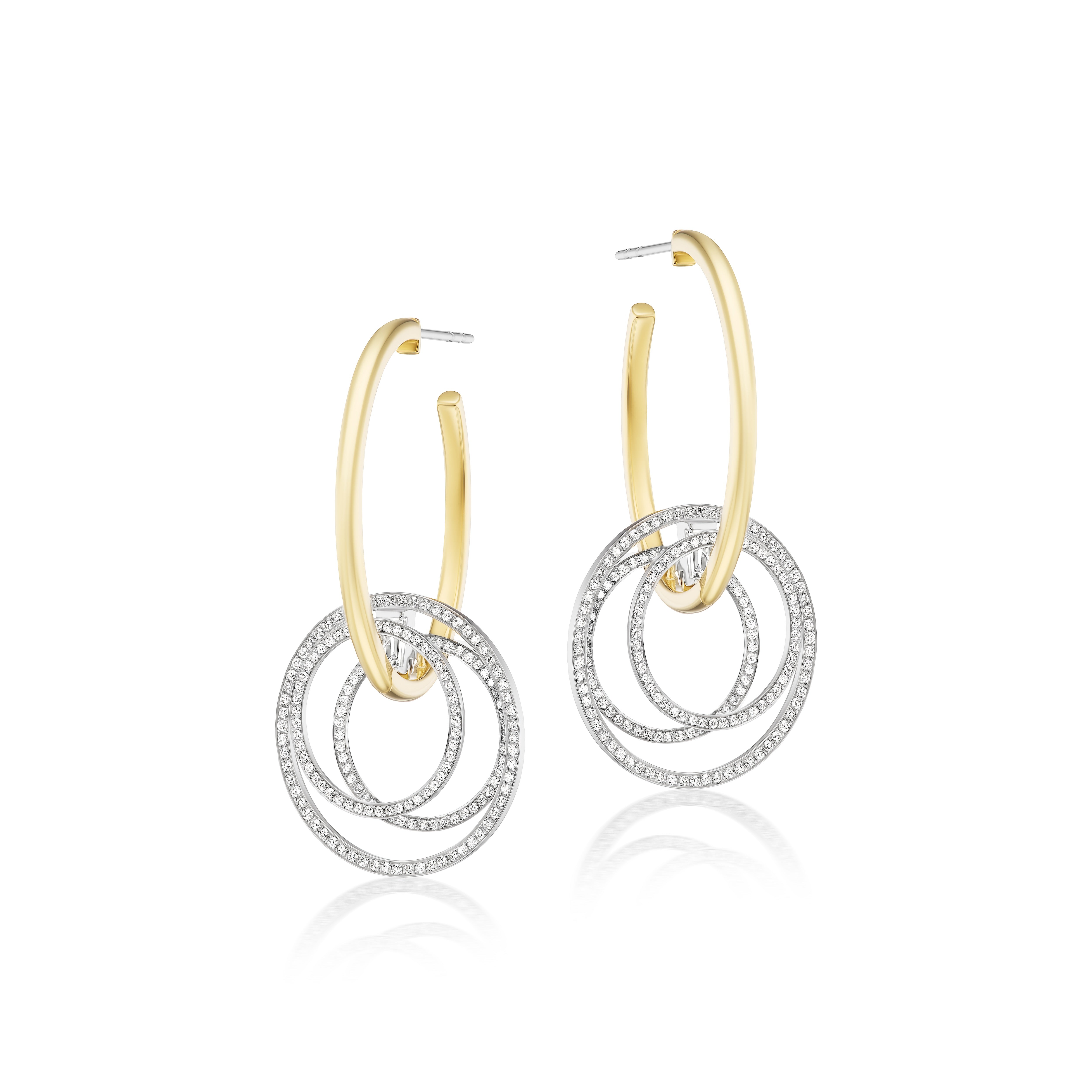 nikos koulis earrings oui gold hoops with diamonds orbit tiny gods