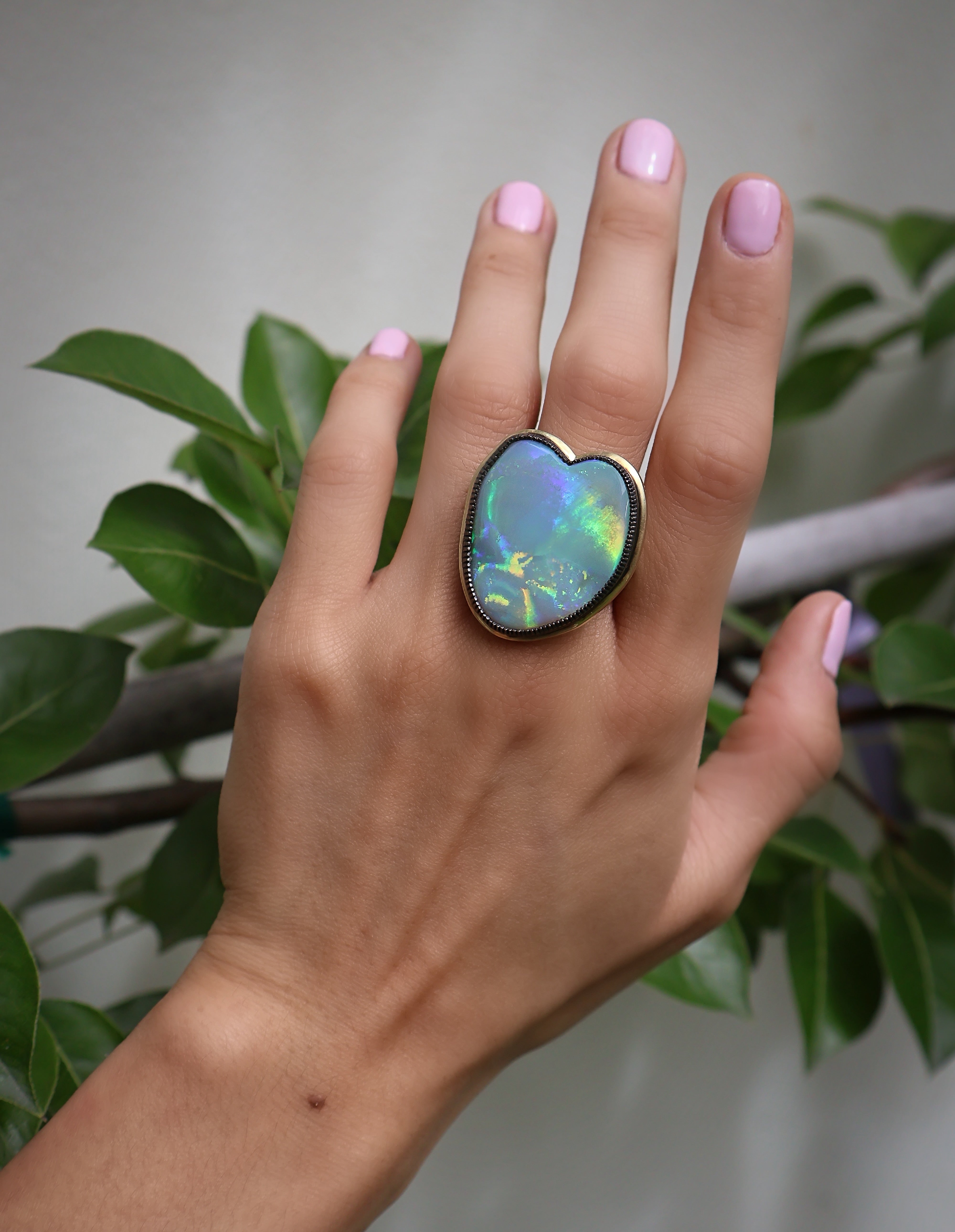 Opal Heart Ring