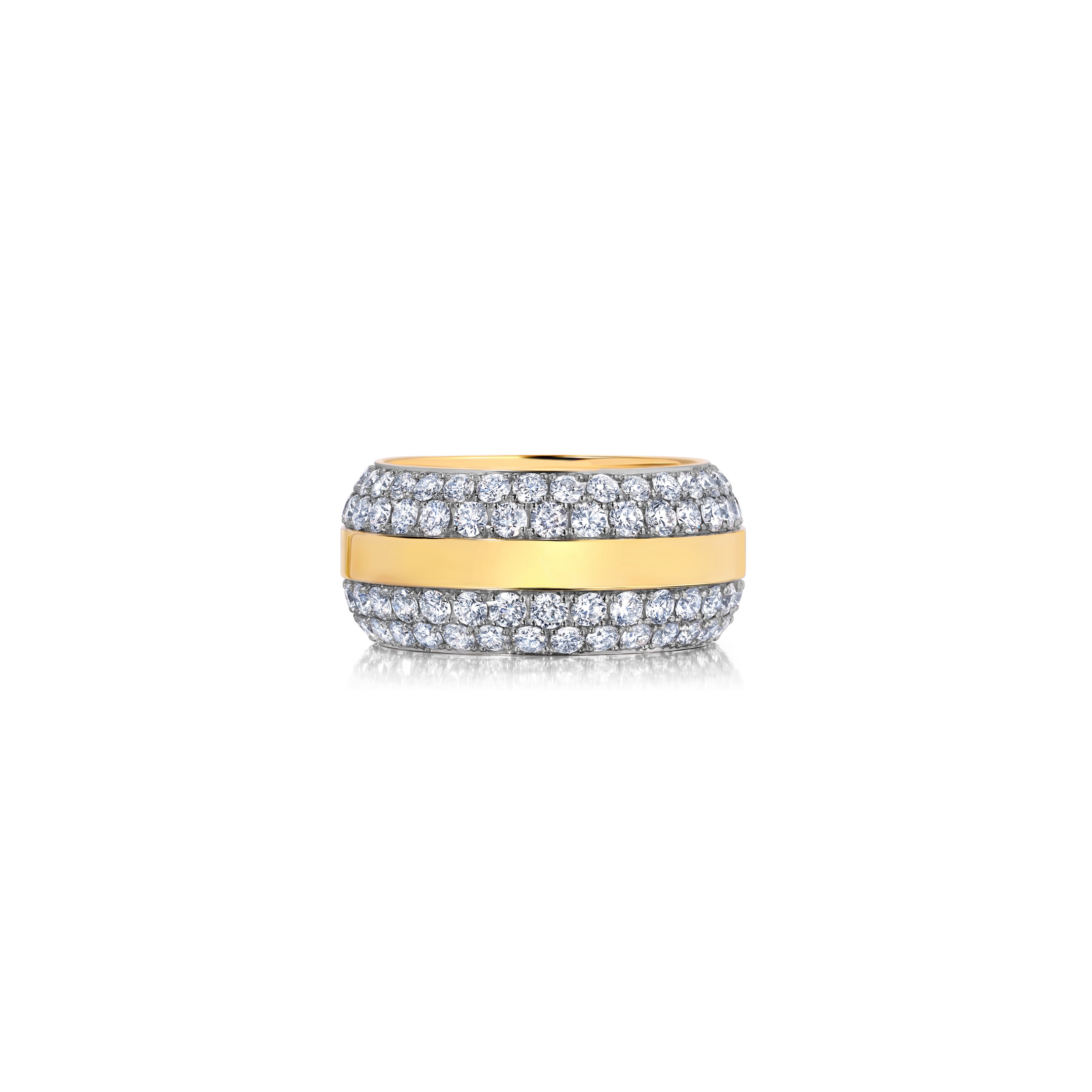 18k yellow gold euro diamond band ring by Graziela Tiny Gods