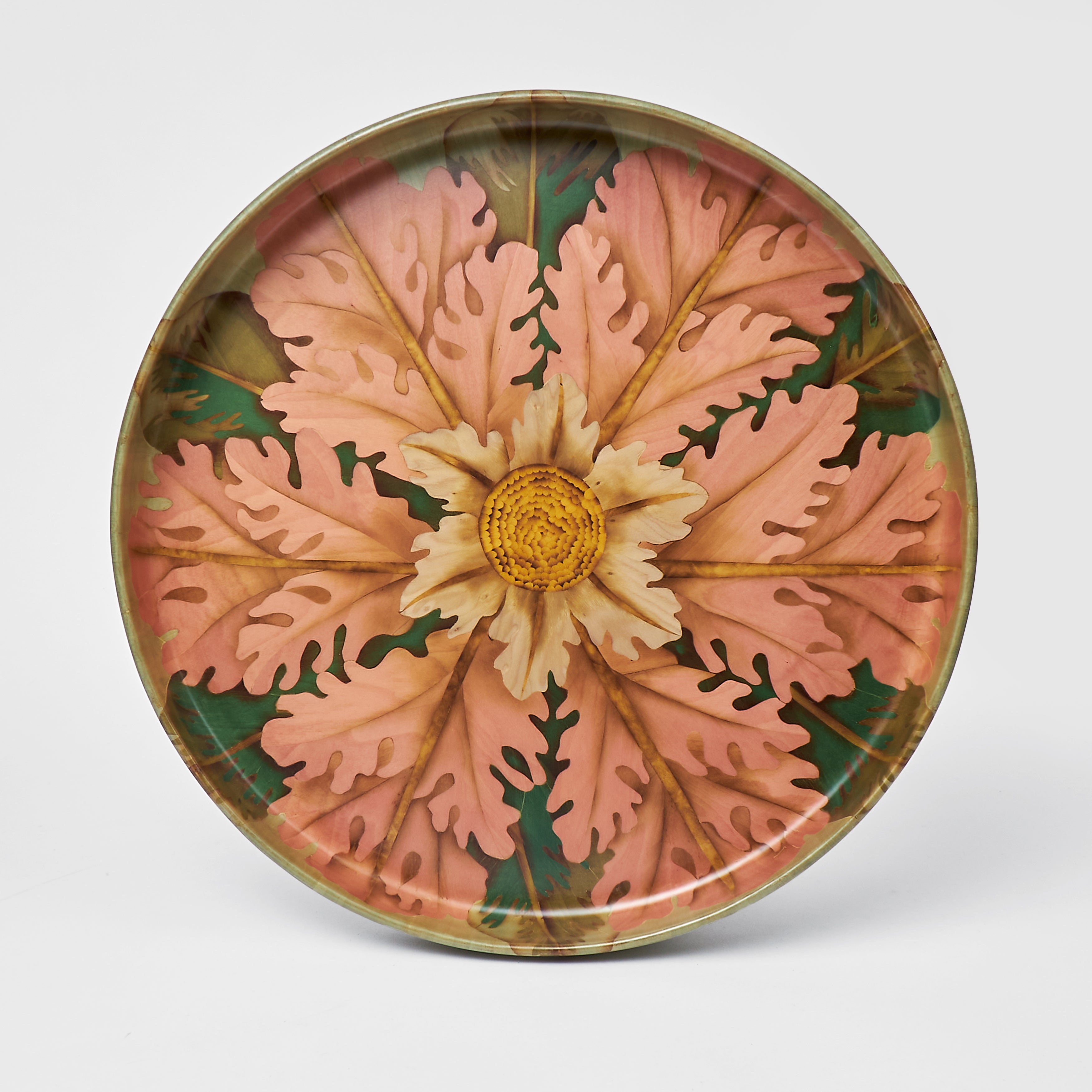 Pink Rosacea Marquetry Table