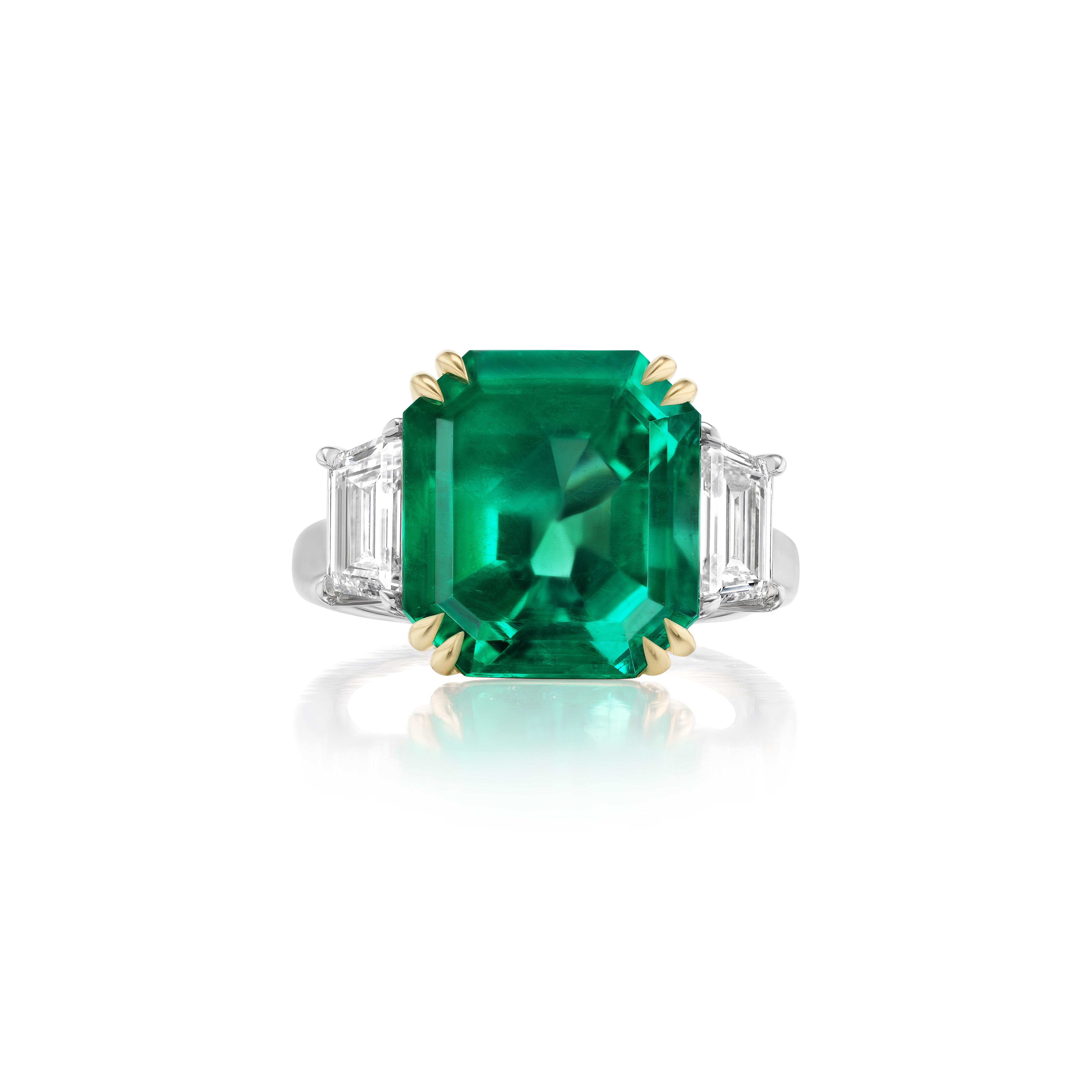 Colombian Emerald Ring with Diamonds