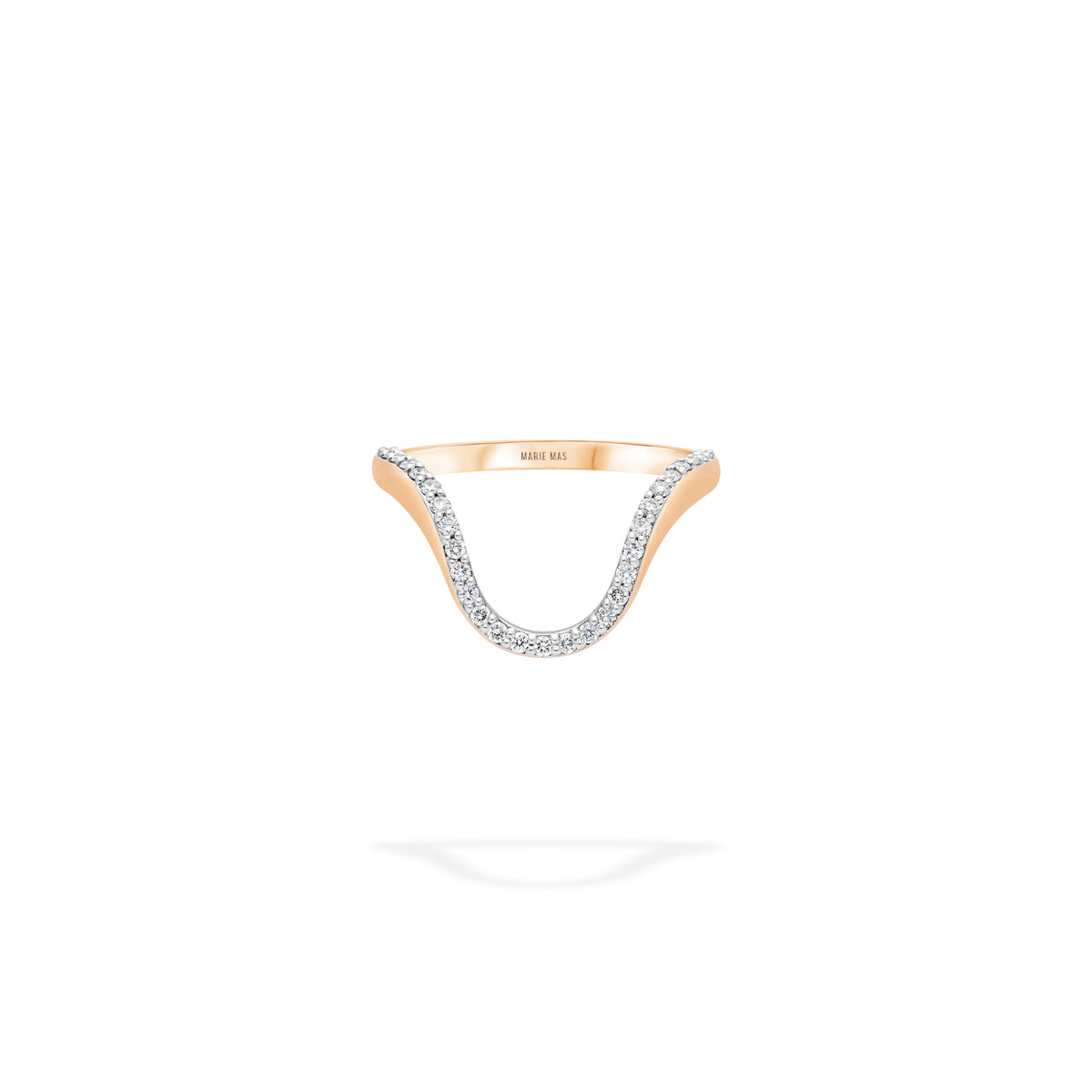 18k rose gold diamond aura ring by Marie Mas Tiny Gods