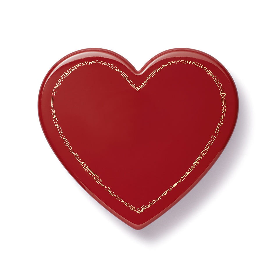 Royal red and purple Love is all lacquer wood jewelry box with gold inlay detail by Trove Tiny Gods