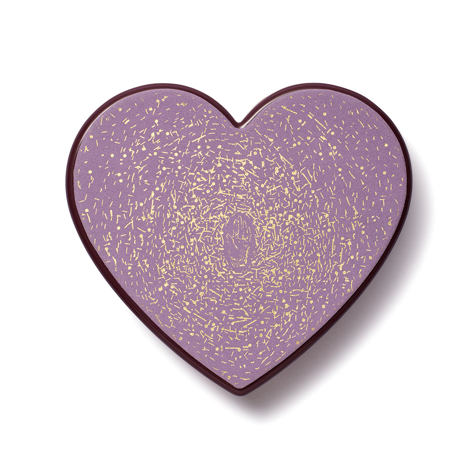 Royal red and purple Love is all lacquer wood jewelry box with gold inlay detail by Trove Tiny Gods